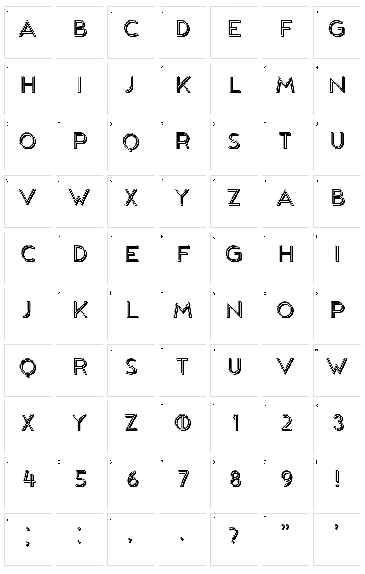 Vescovo Character Set