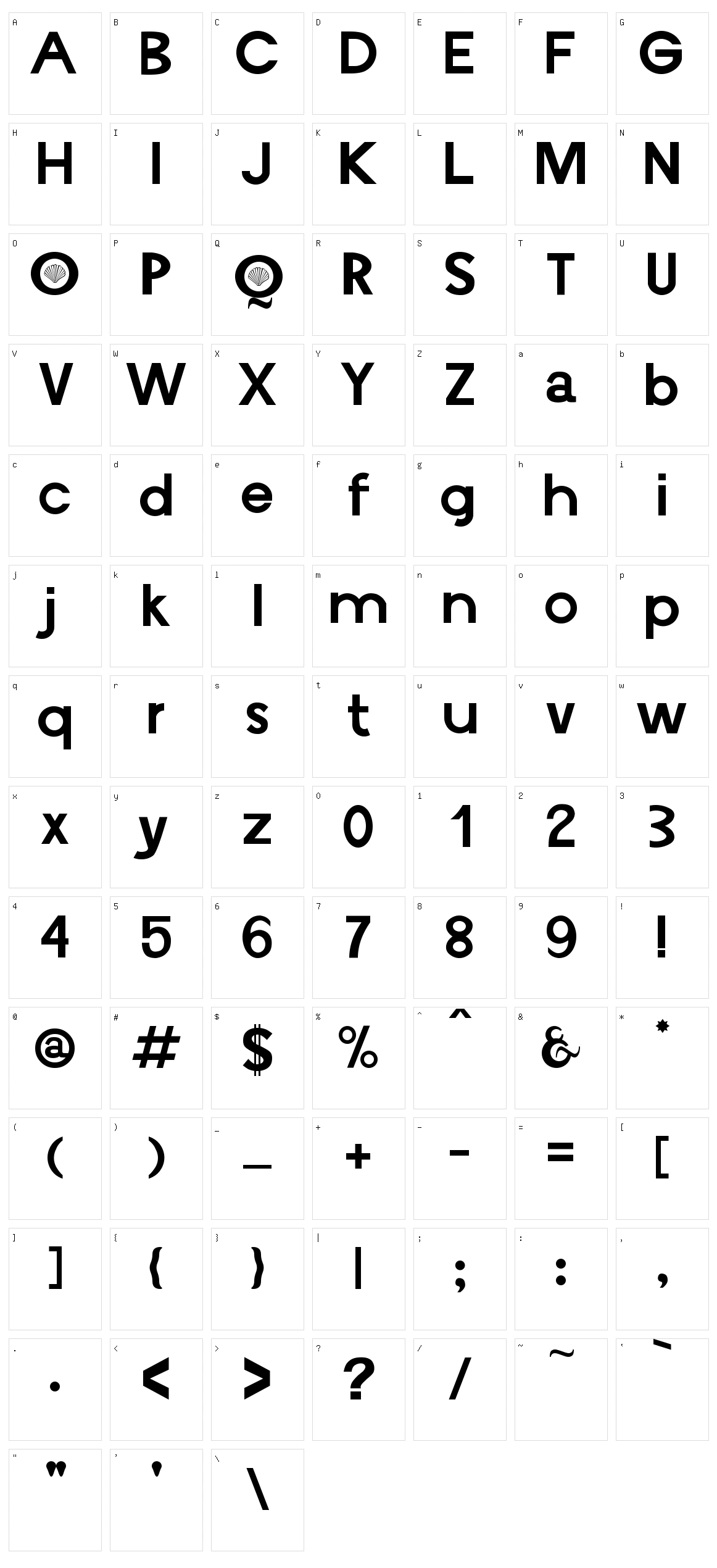 Vieira Character Set