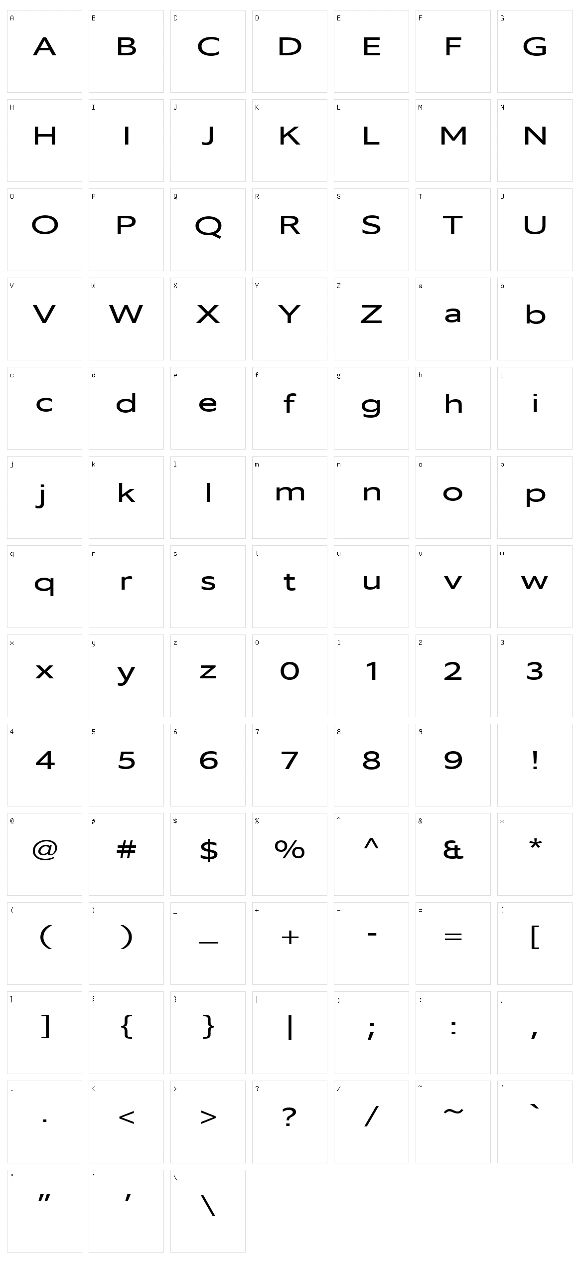 Vilsuve Character Set