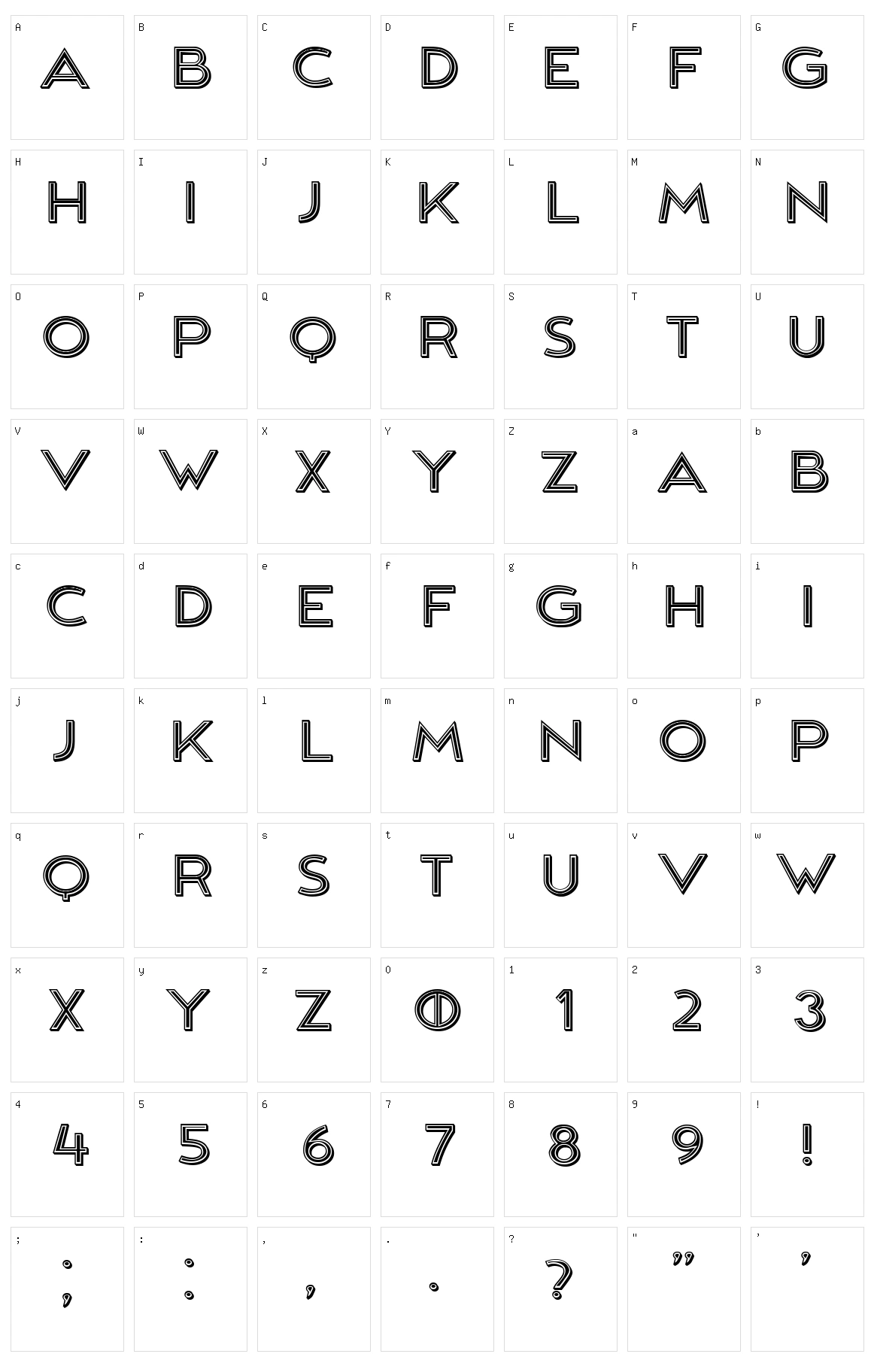 Vladimir Sans Character Set