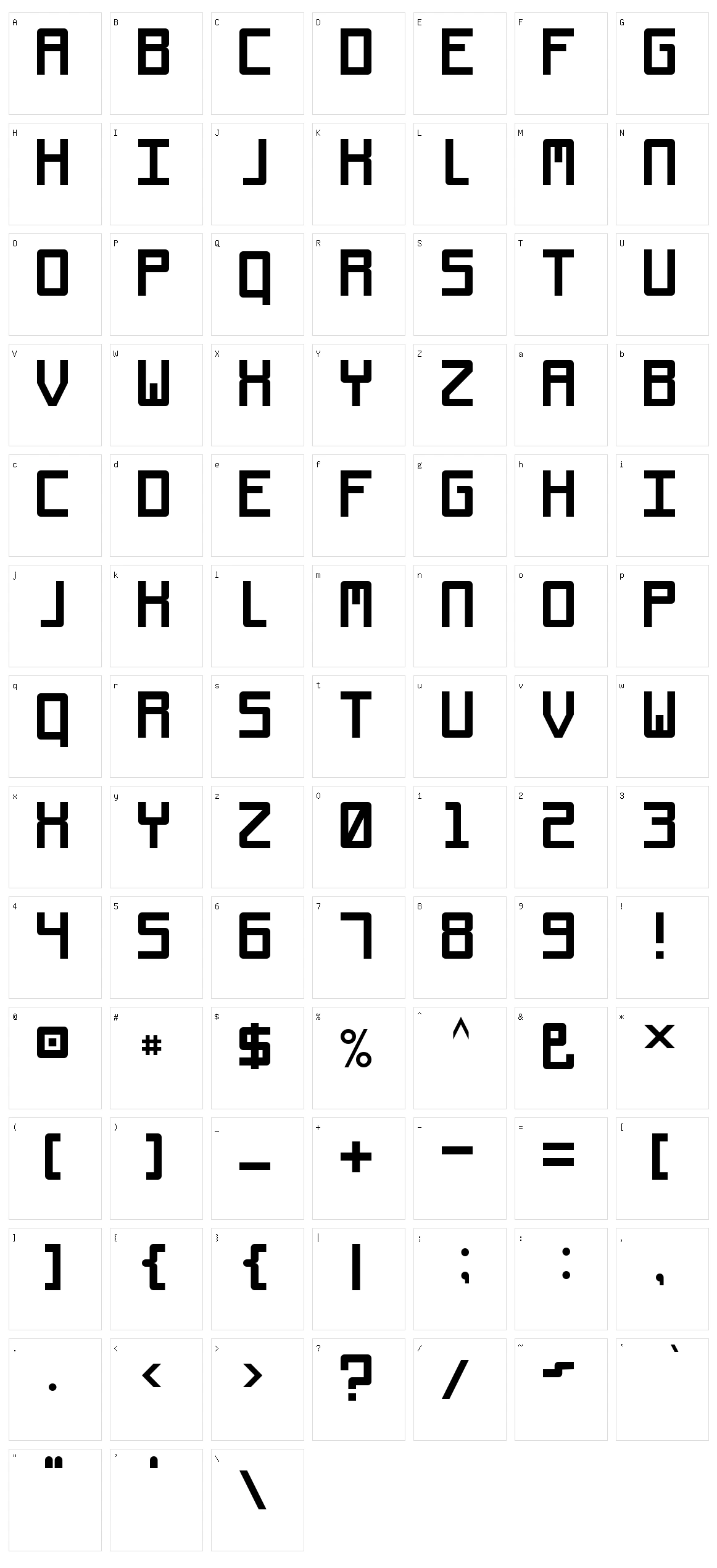 Void Character Set