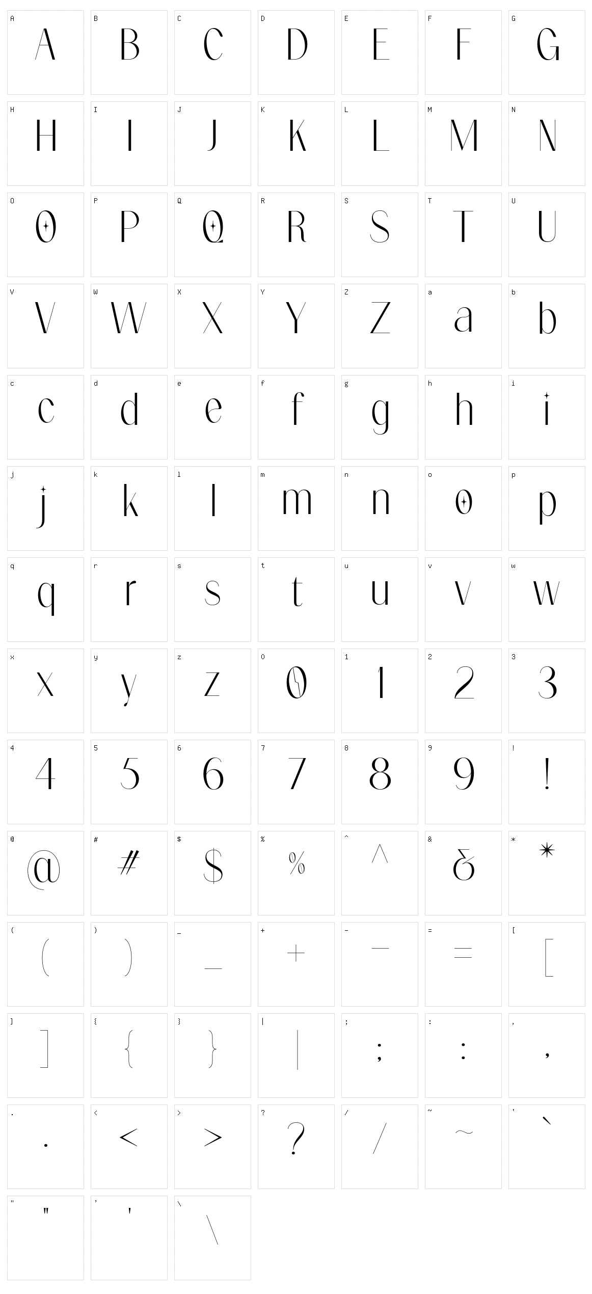 Volianchy Character Set