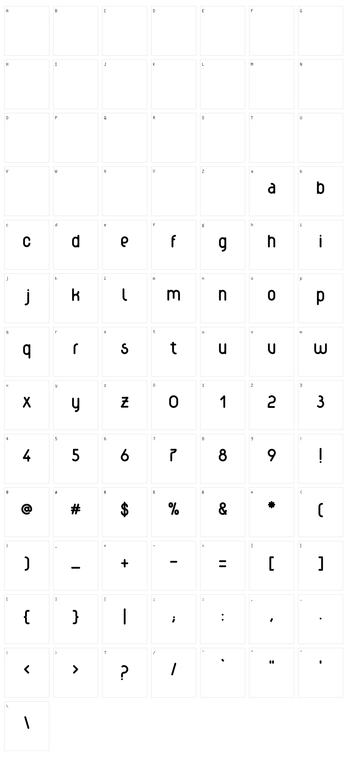 Wec Character Set
