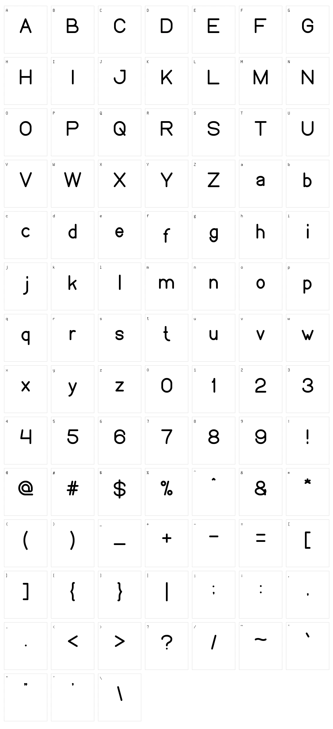 Weknow Windows Character Set