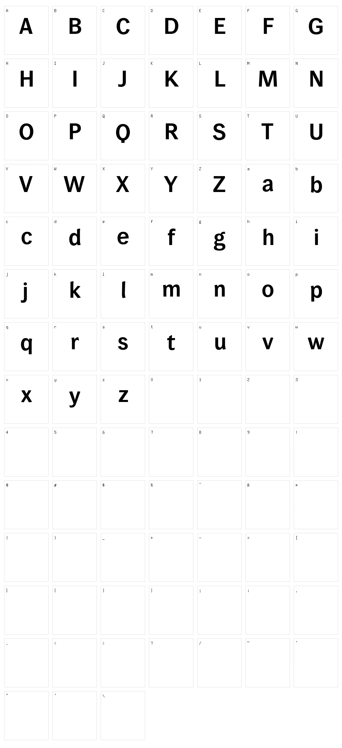 Wendelin Character Set