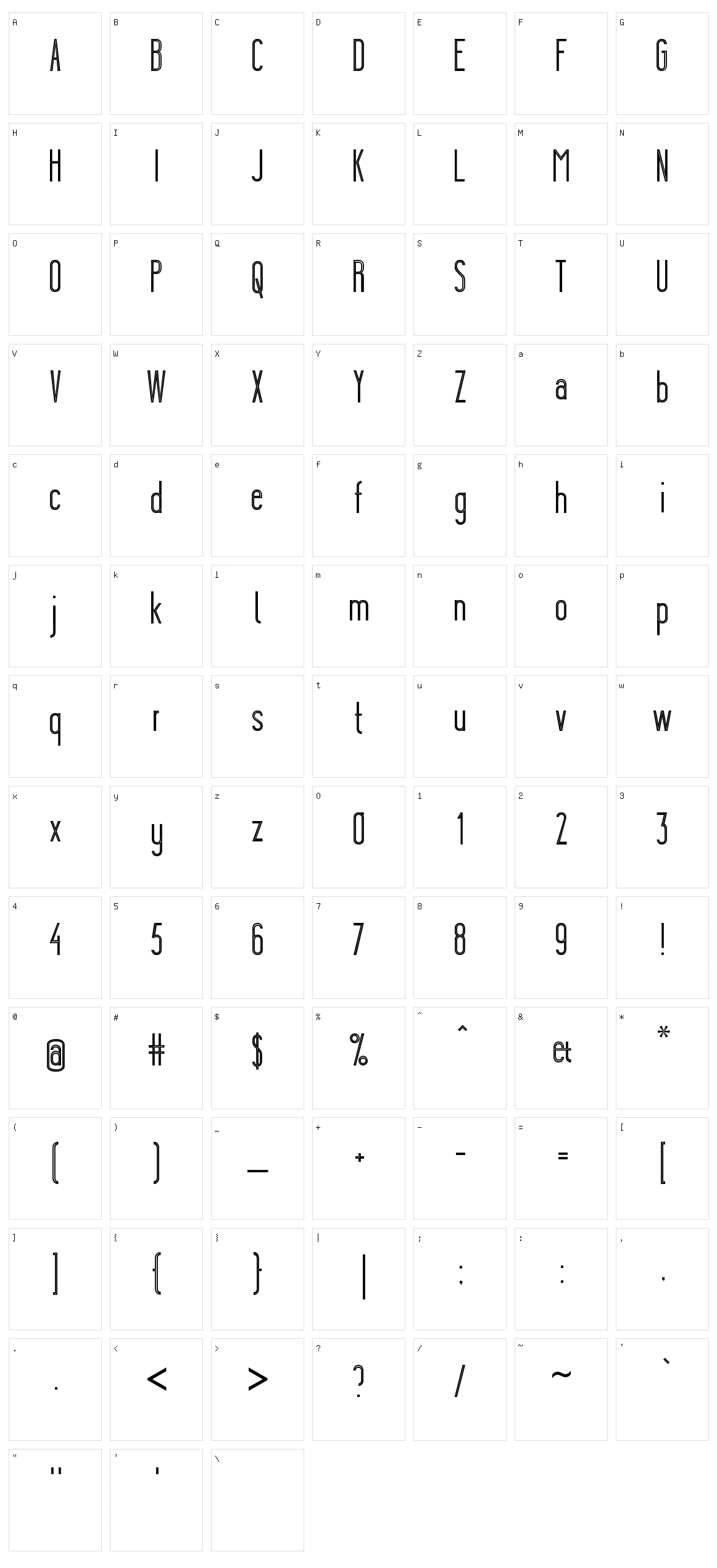Ygraine Character Set
