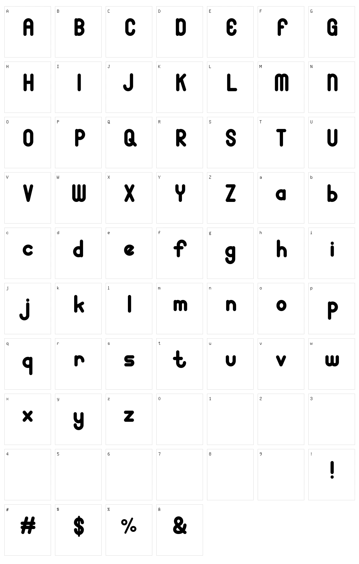 Yolissa Character Set