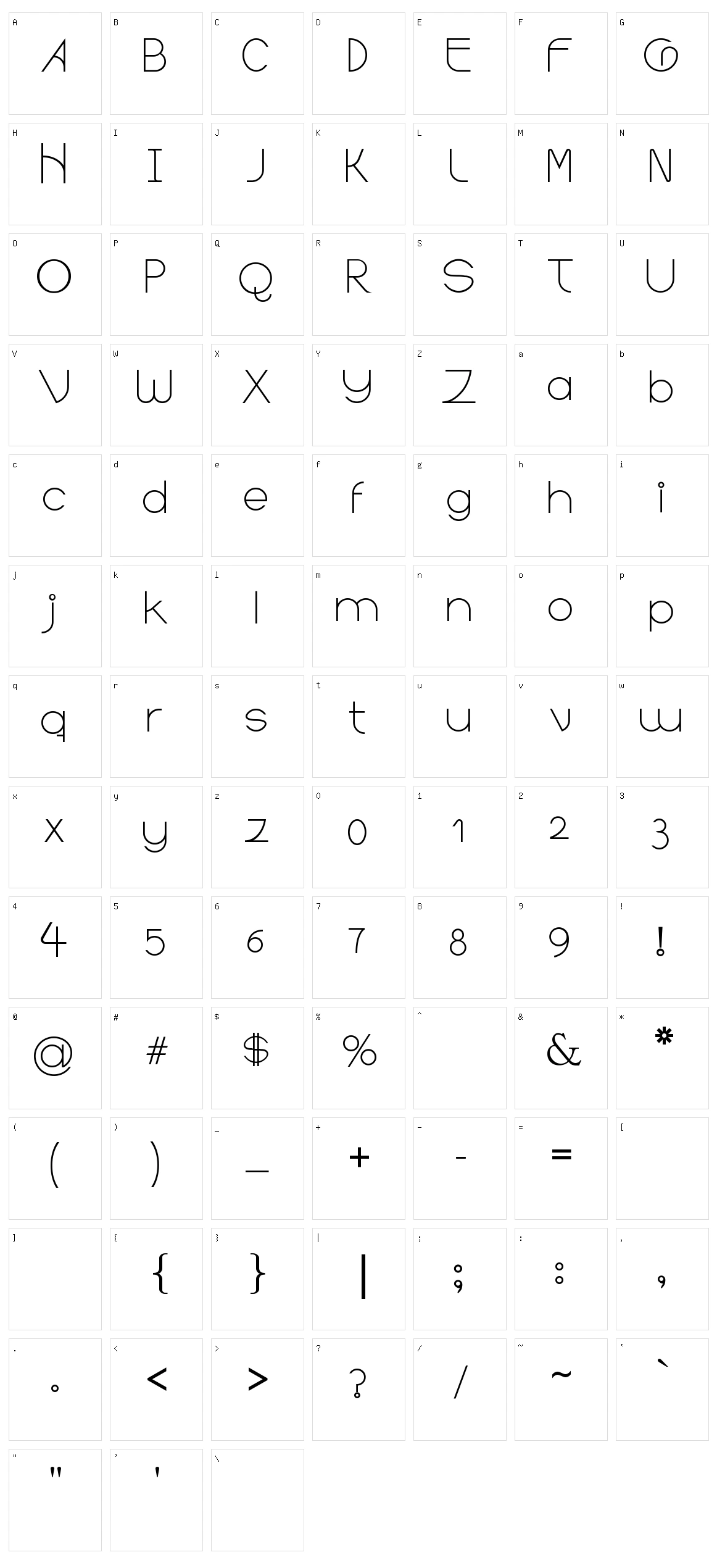 Yonna Character Set