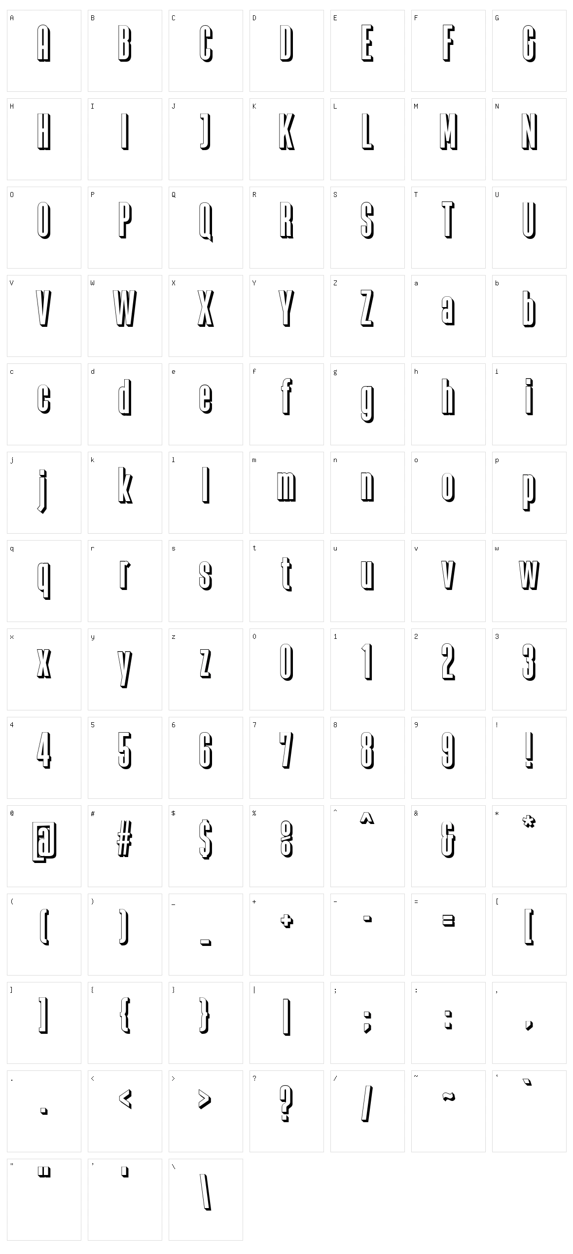 Zacatecas Character Set
