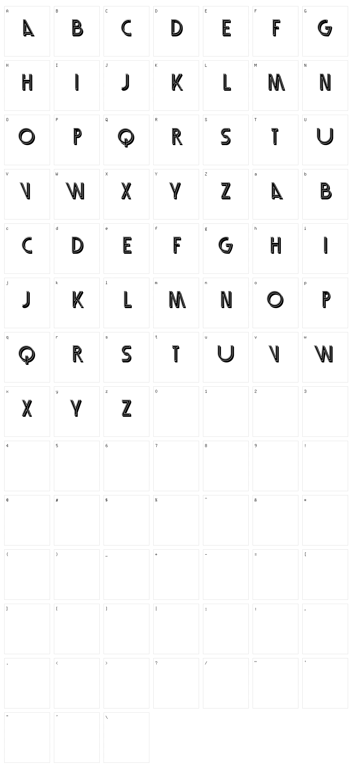 Zappara Character Set