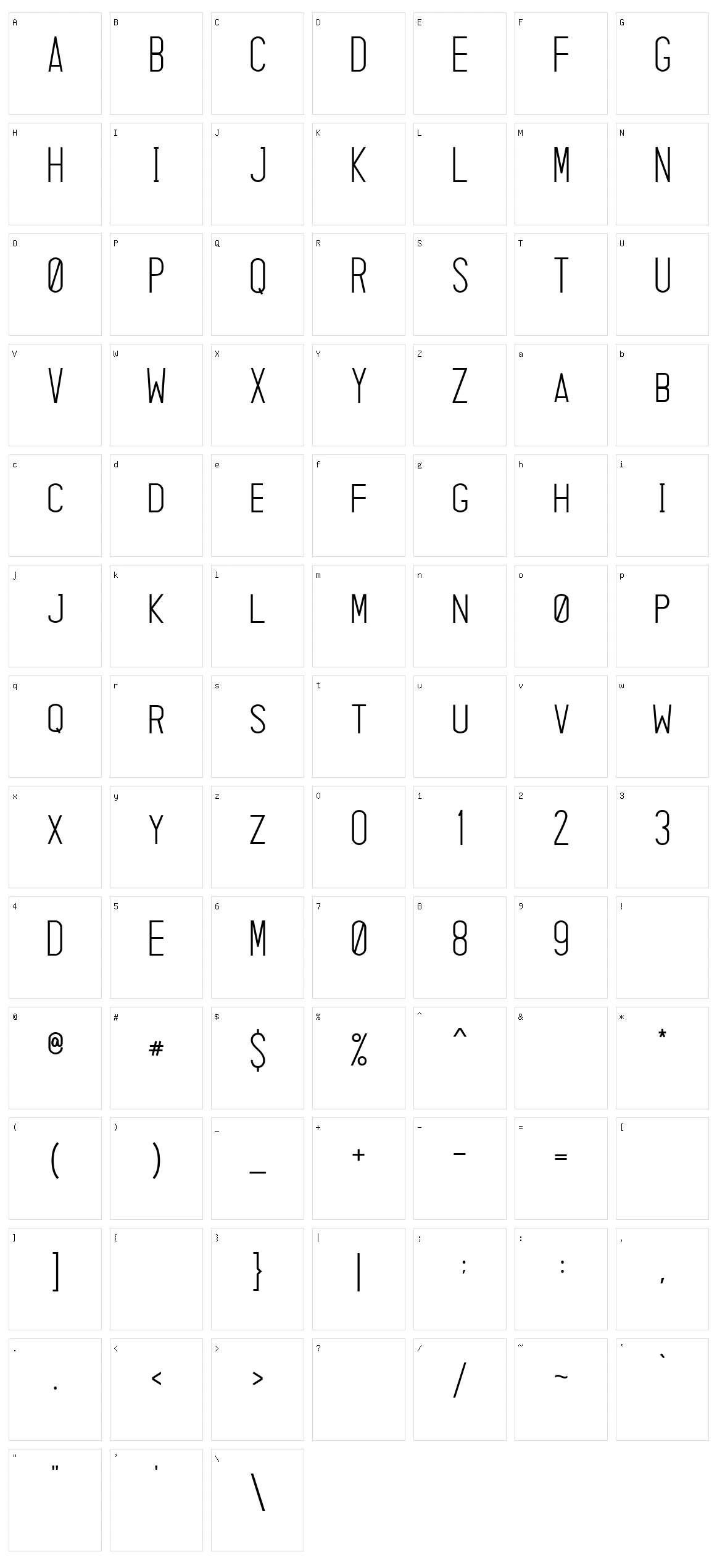 Zeneca Character Set