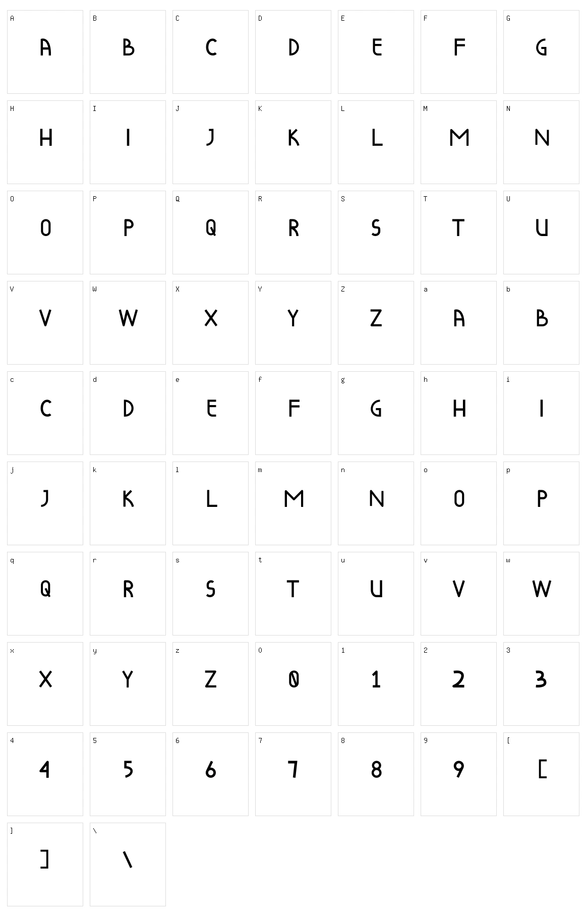 Zula Character Set