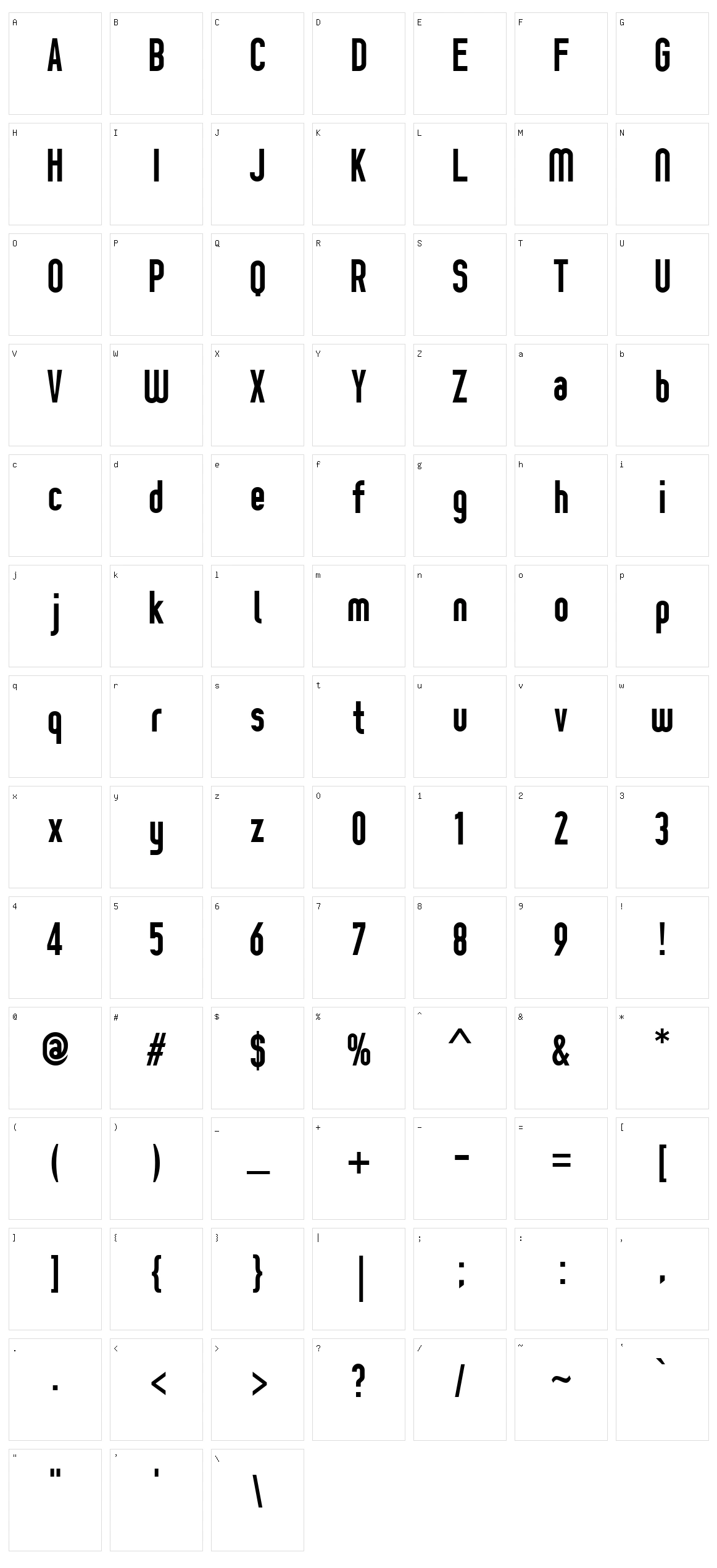 [z] Prozak Character Set