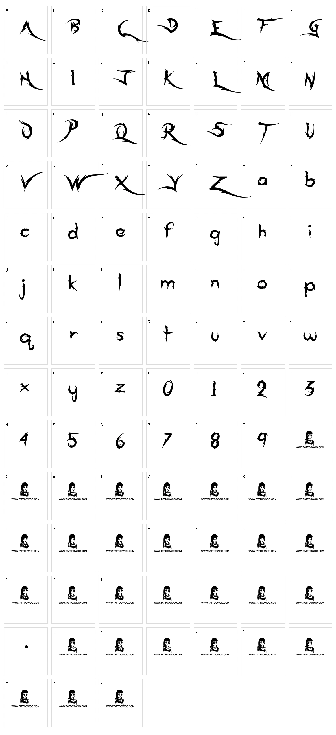 Ace Records Character Set