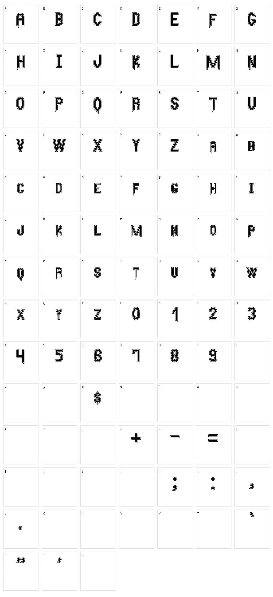 Any Meritous St Character Set