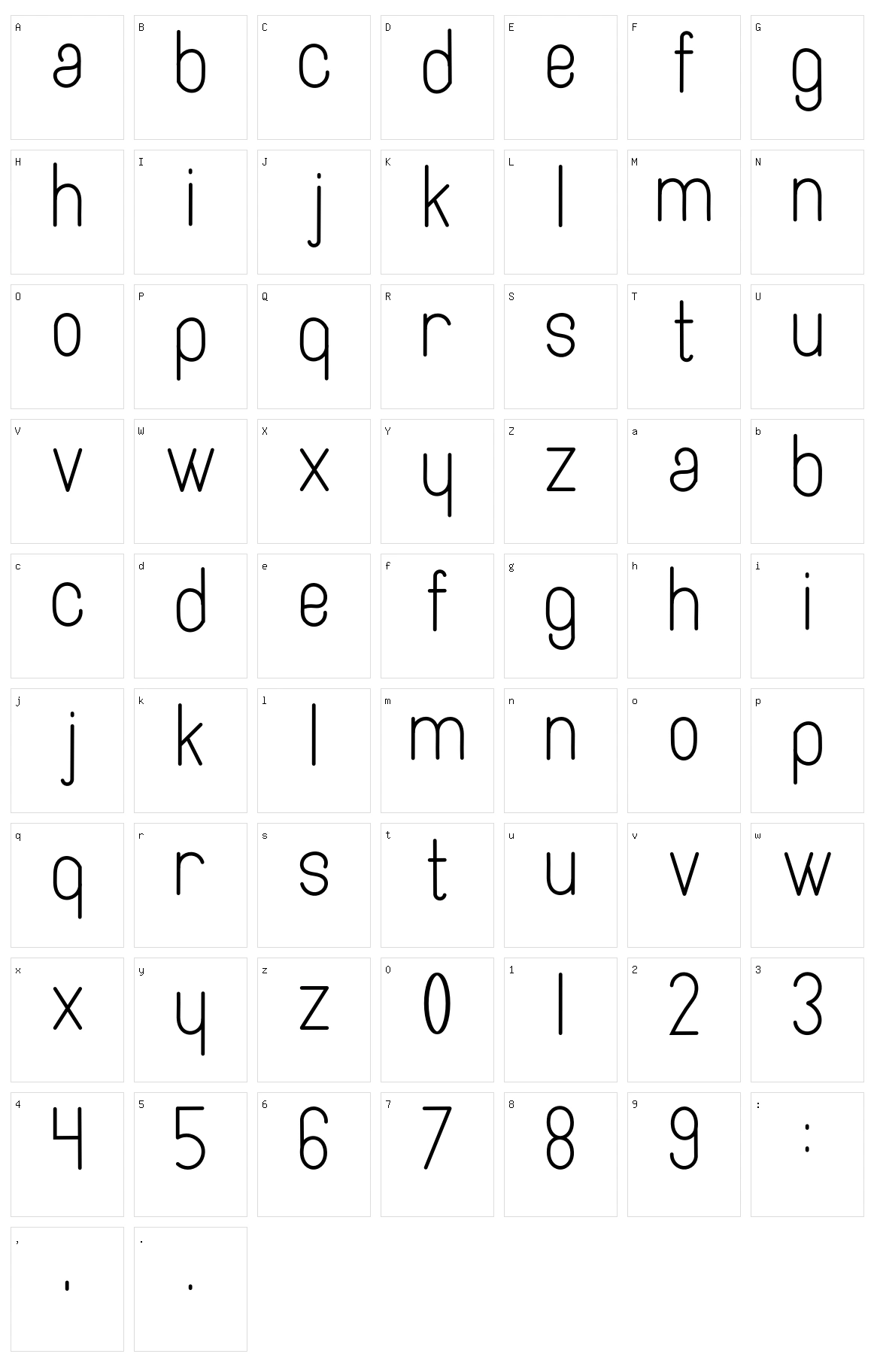 Artesana Character Set