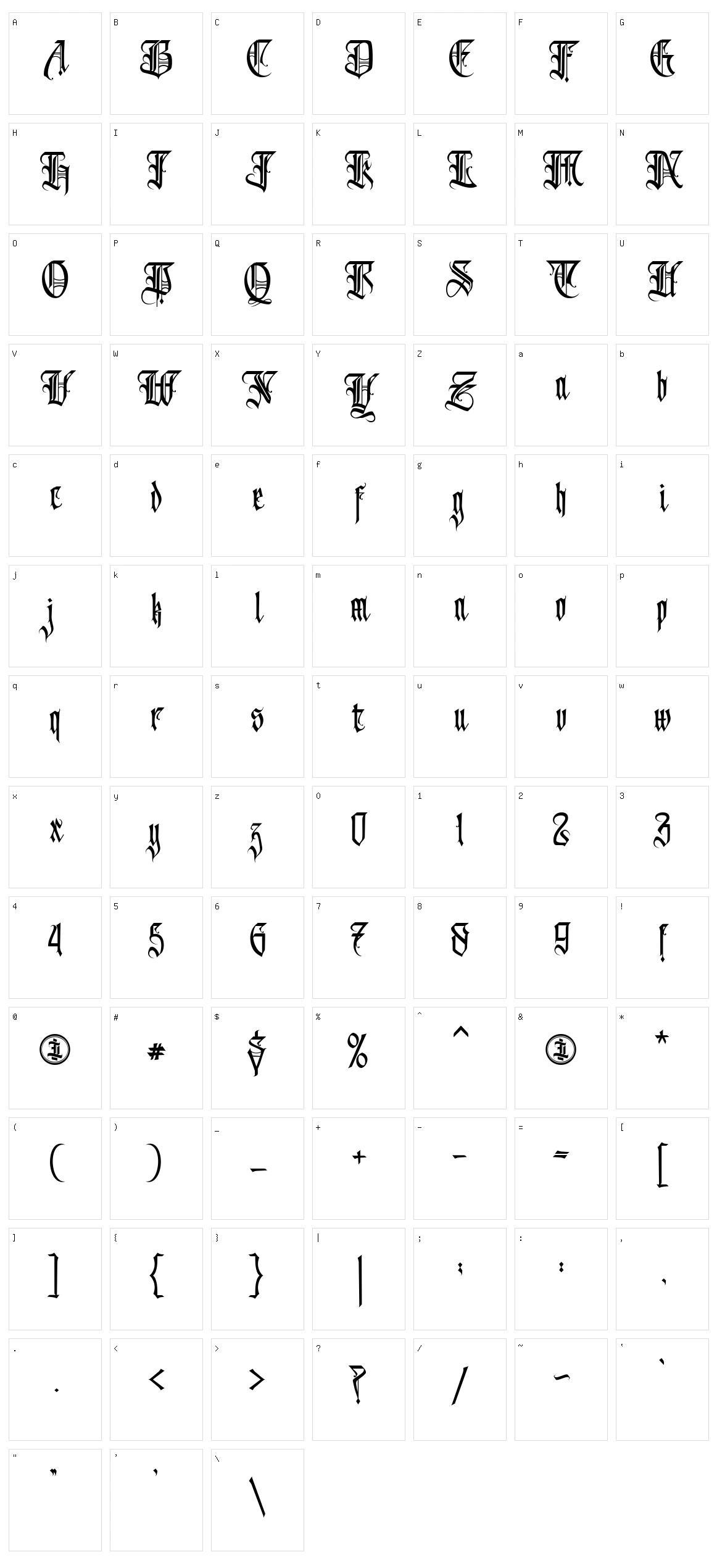 Avertastevia Character Set