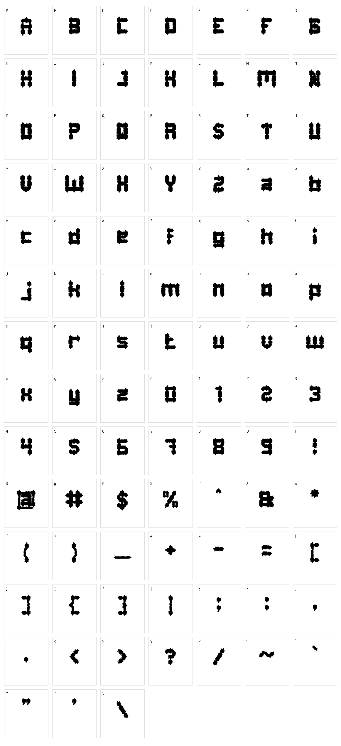 Barbarian Character Set