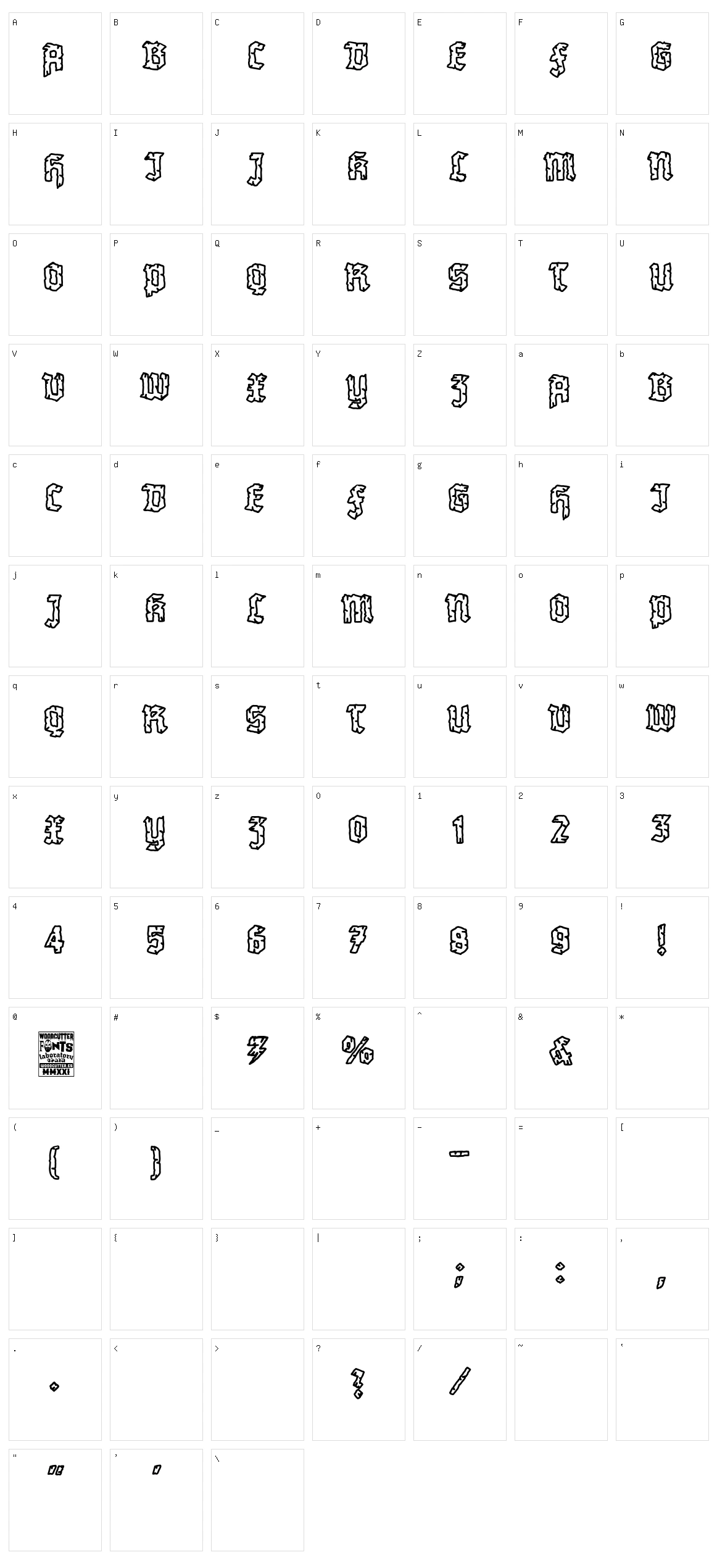 Berlin's Gang Character Set