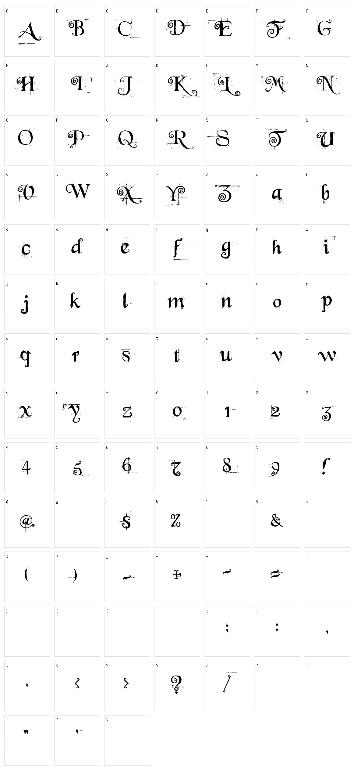 Beyond Wonderland Character Set