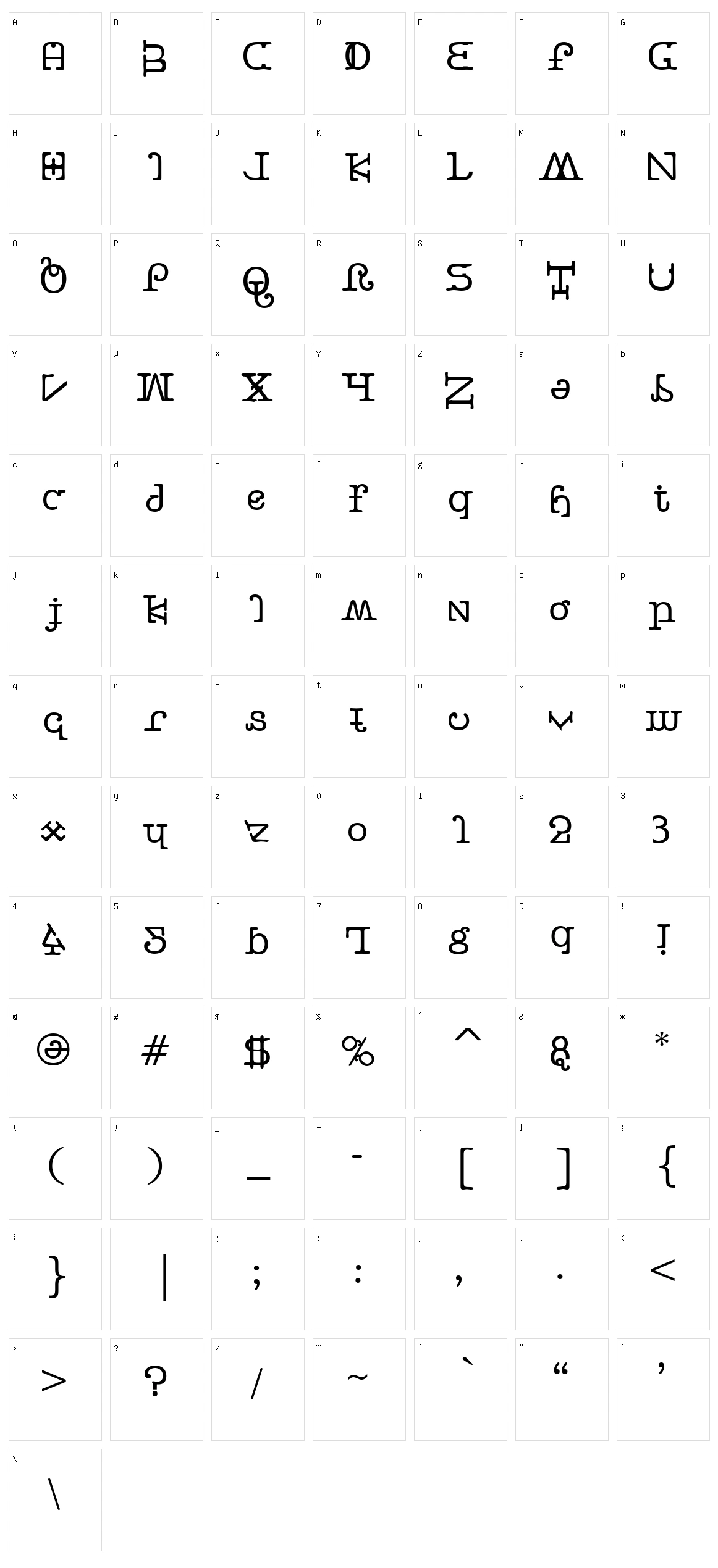 Buttercrumb Character Set