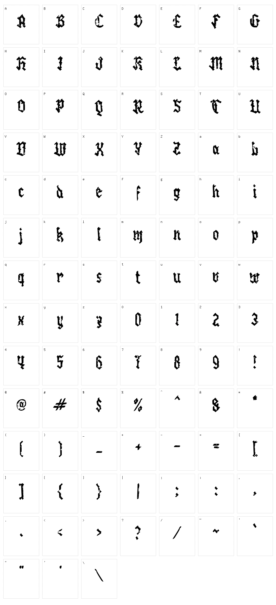 c Camat Eselon III Character Set