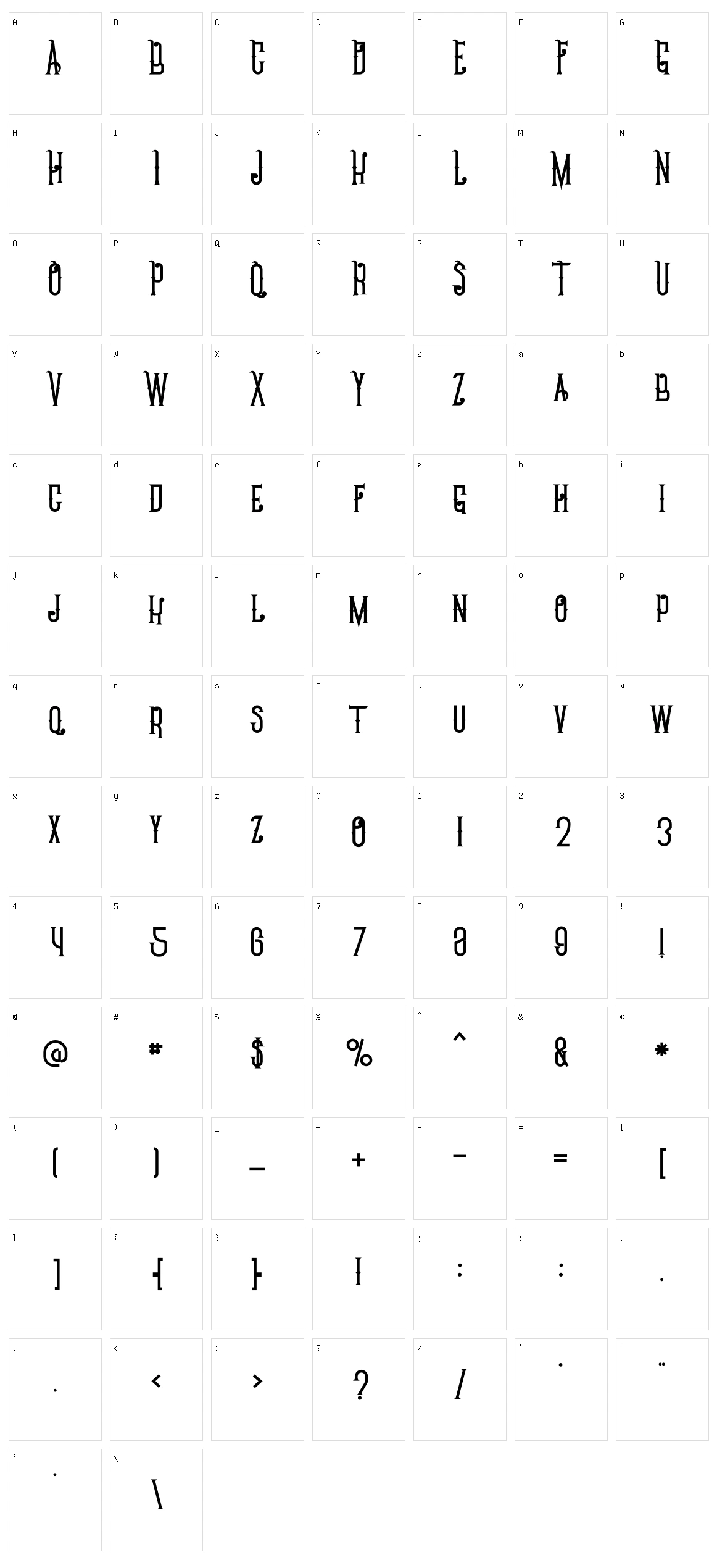 Chivel Mind Character Set