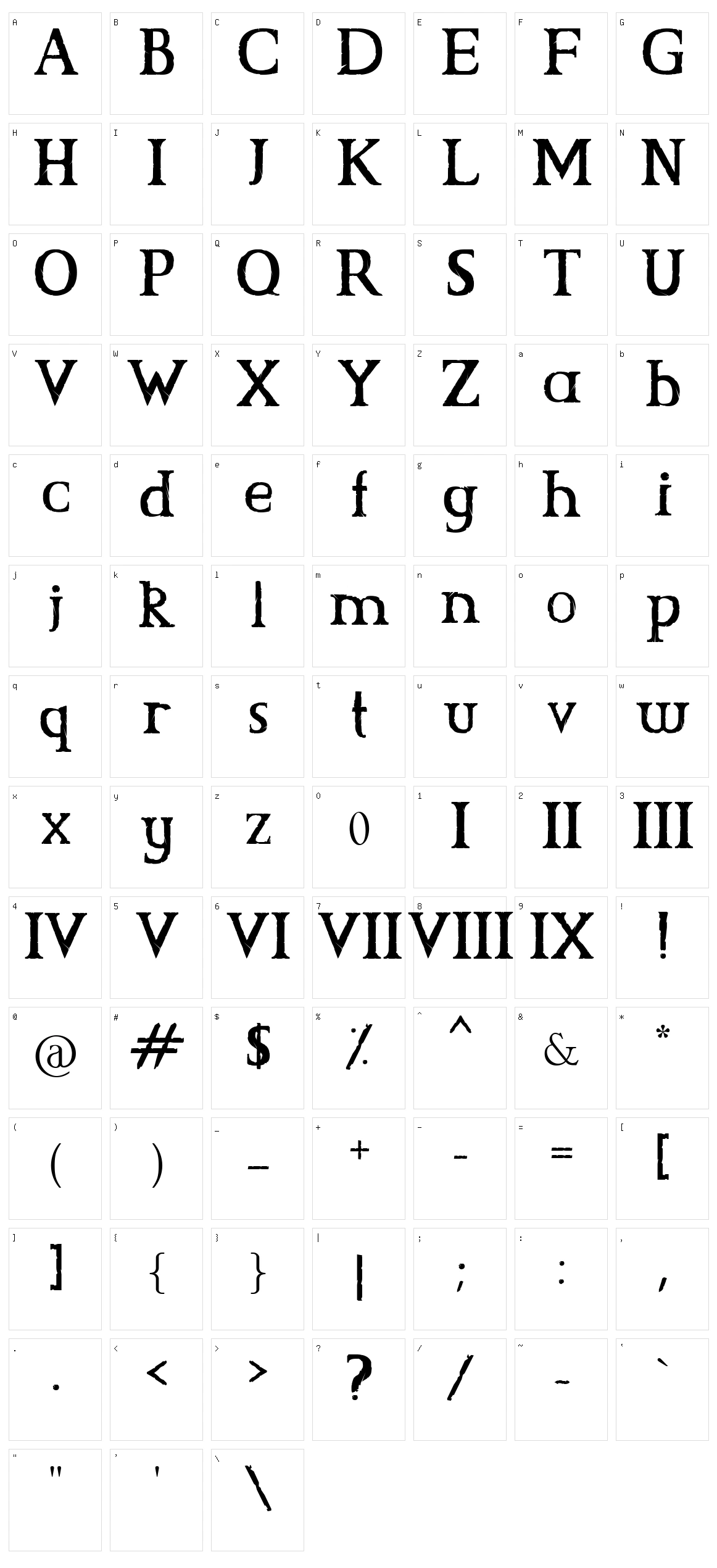 CS Grimrock Character Set