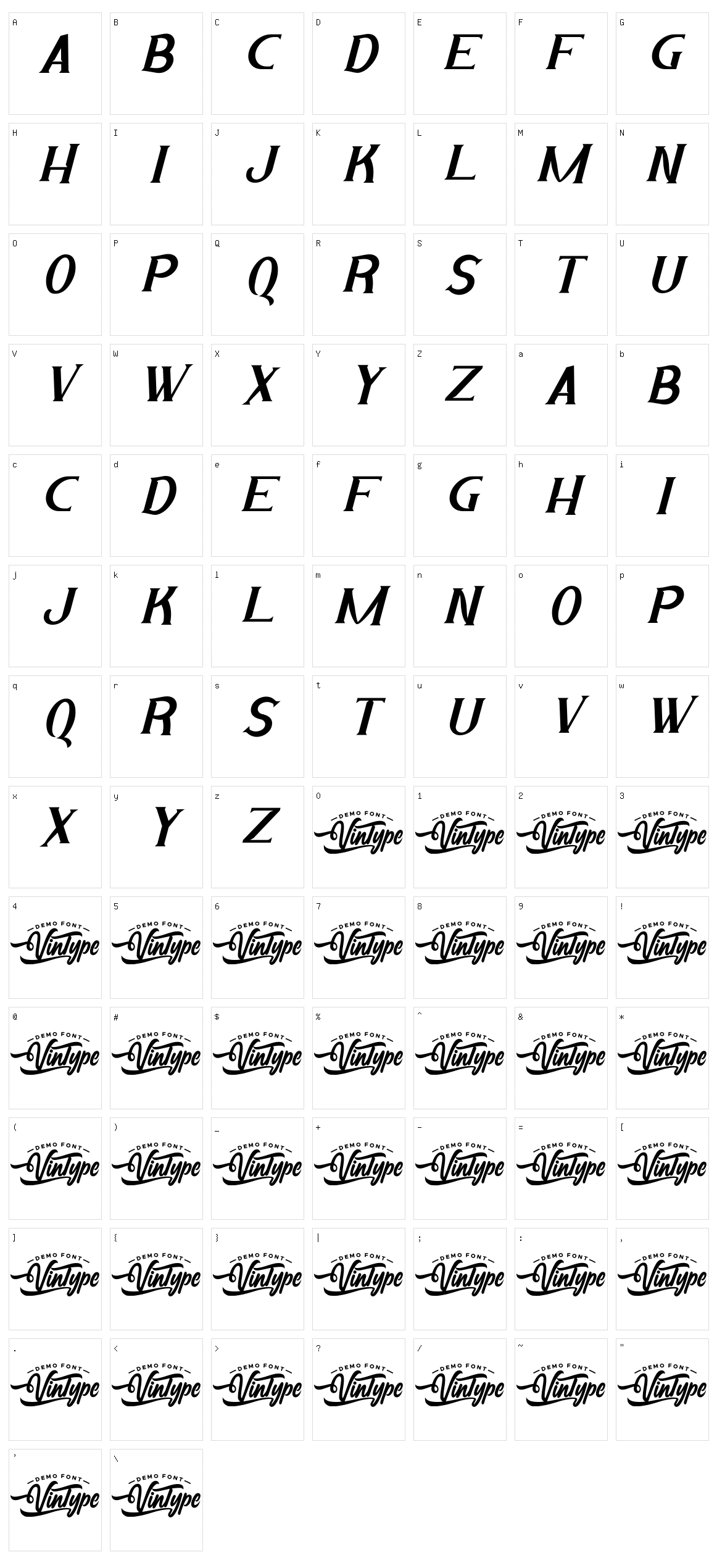 Dark Book Character Set