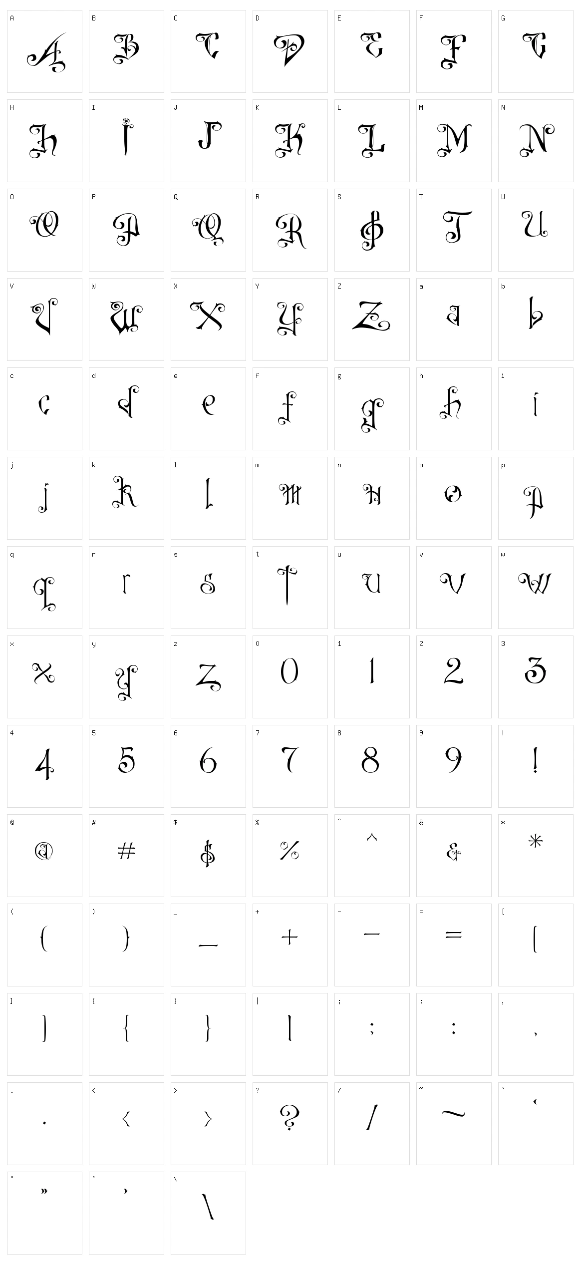 Despair Character Set