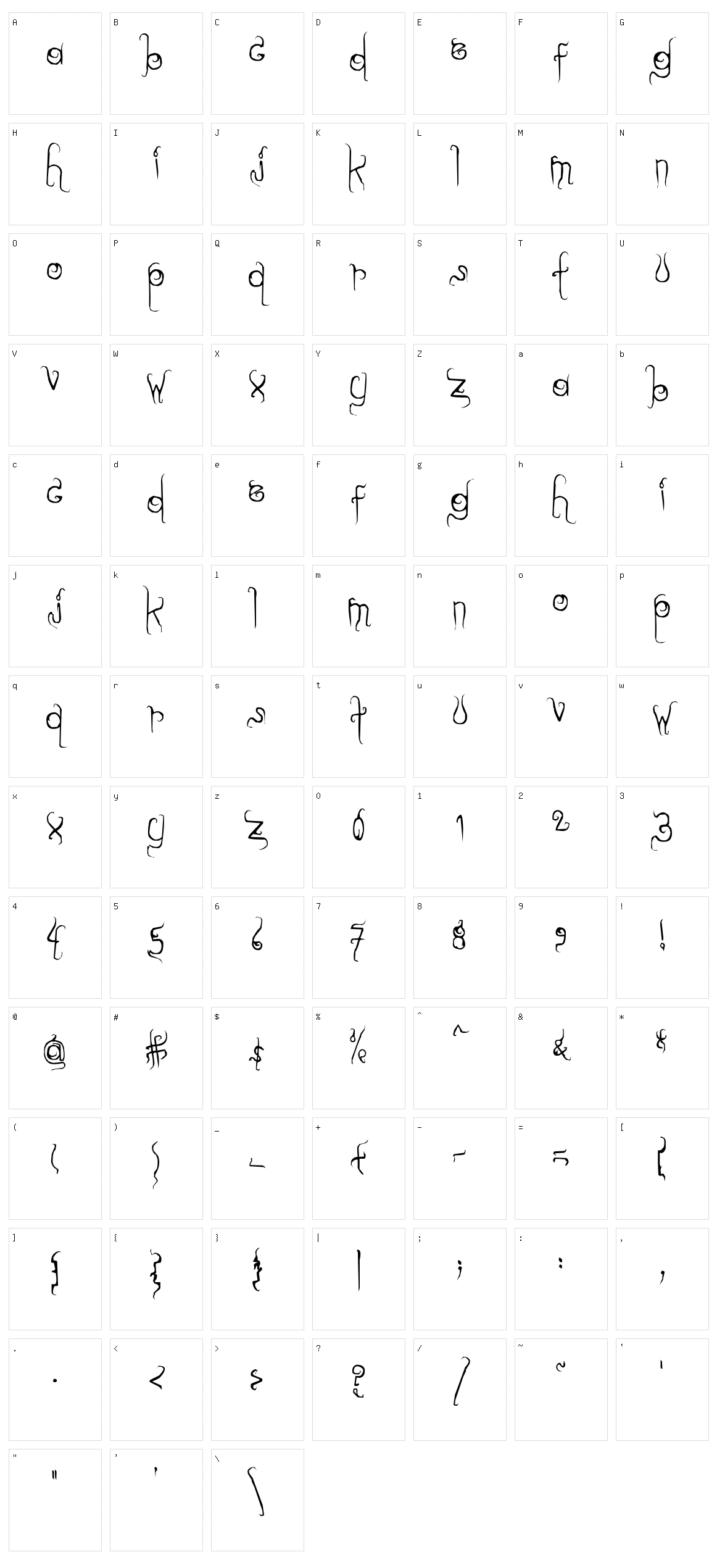 Dilate Character Set