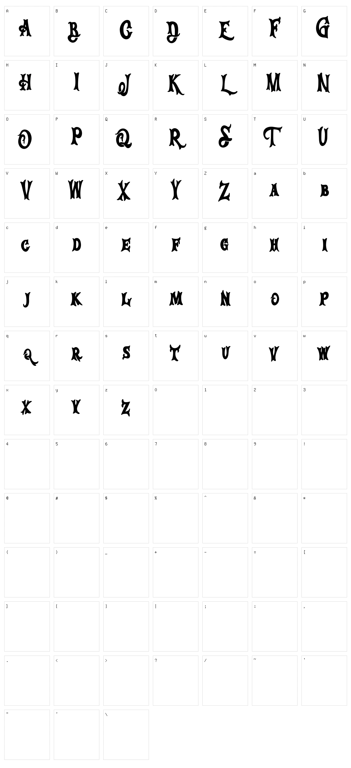 Emogine Character Set
