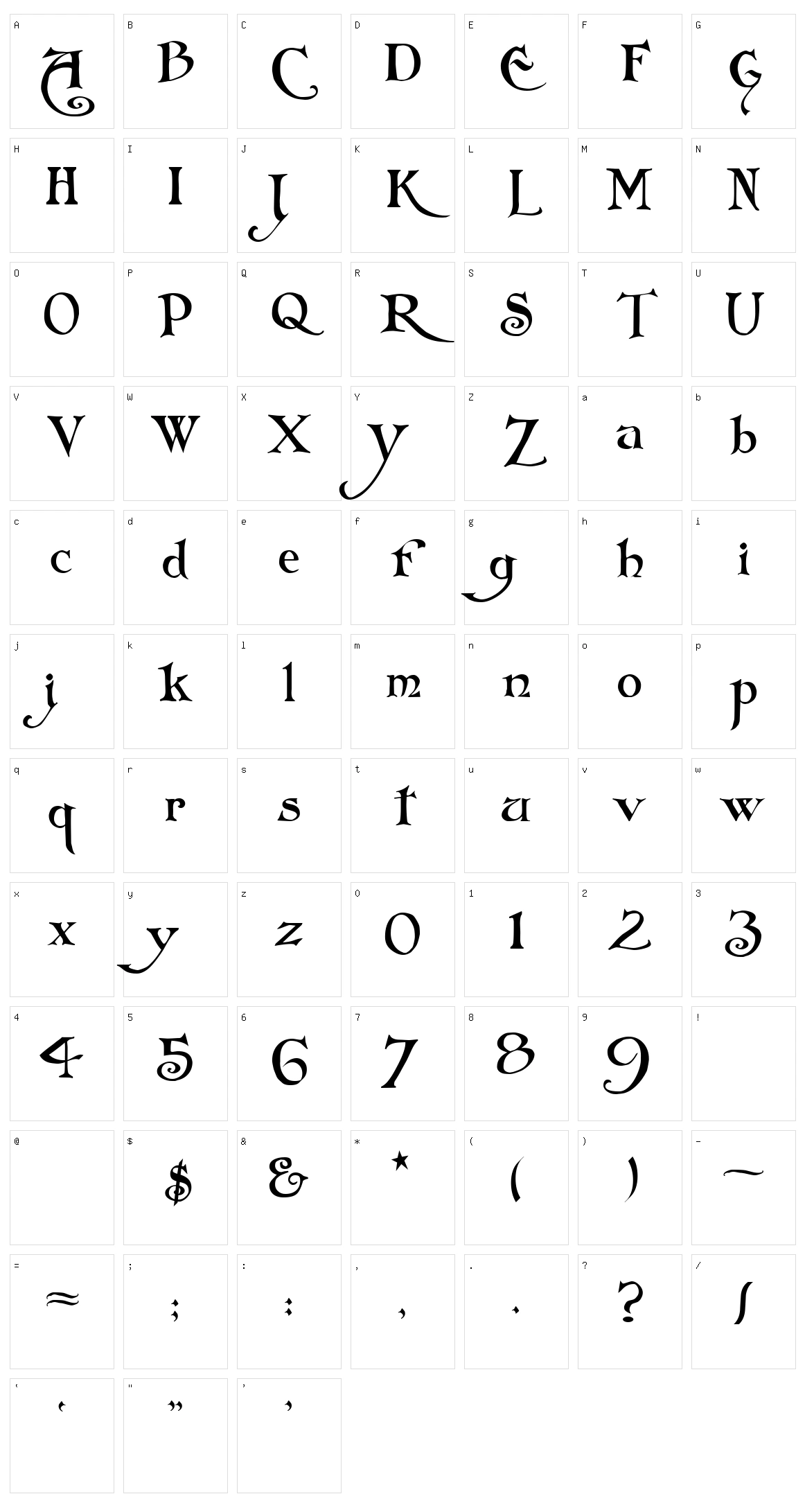 Folkard Character Set