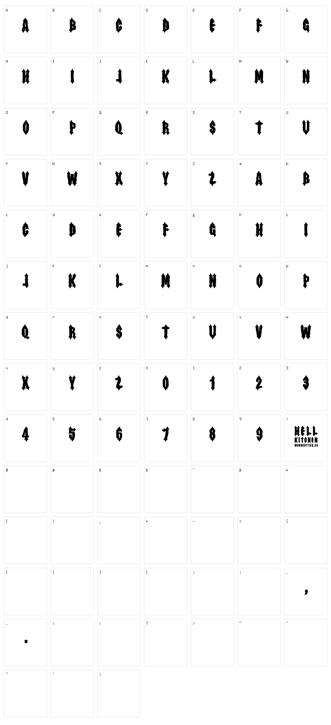 Hell Kitchen Character Set