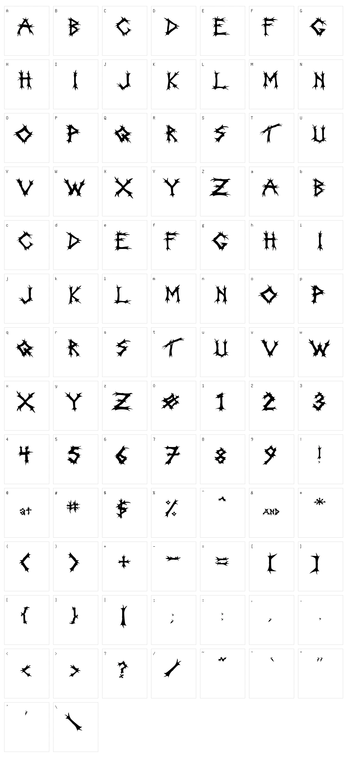 Incantation Character Set