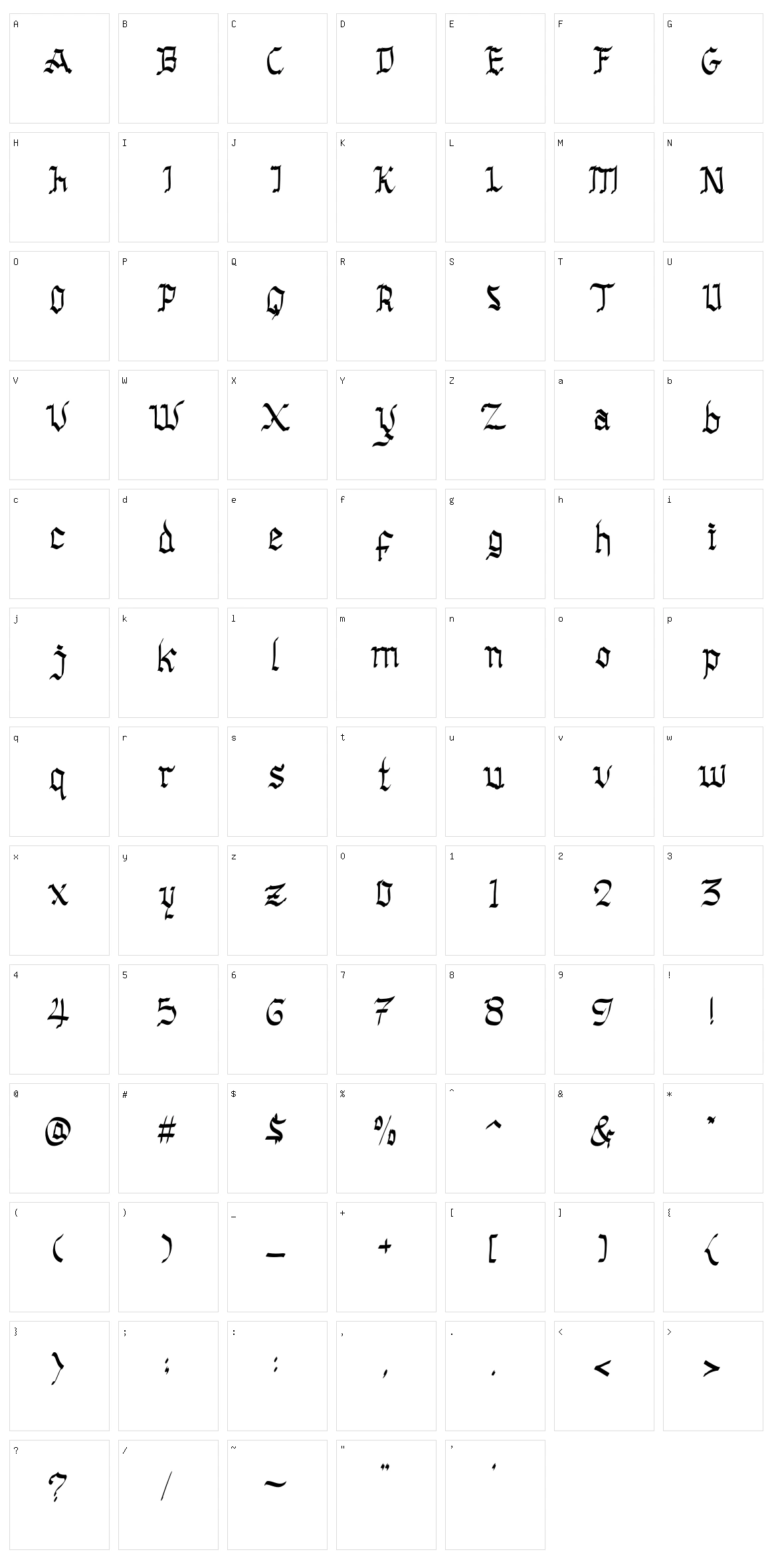Kakatama Character Set