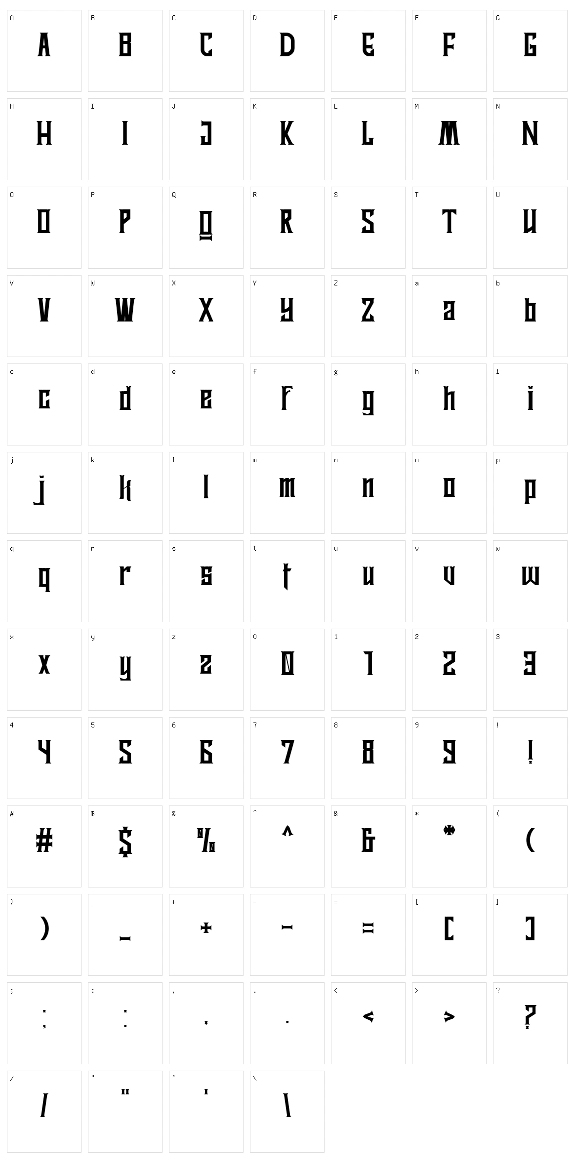 Kayambang Character Set