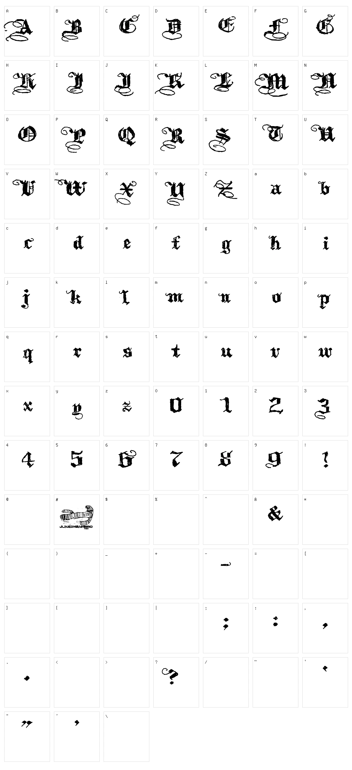Kothika Character Set
