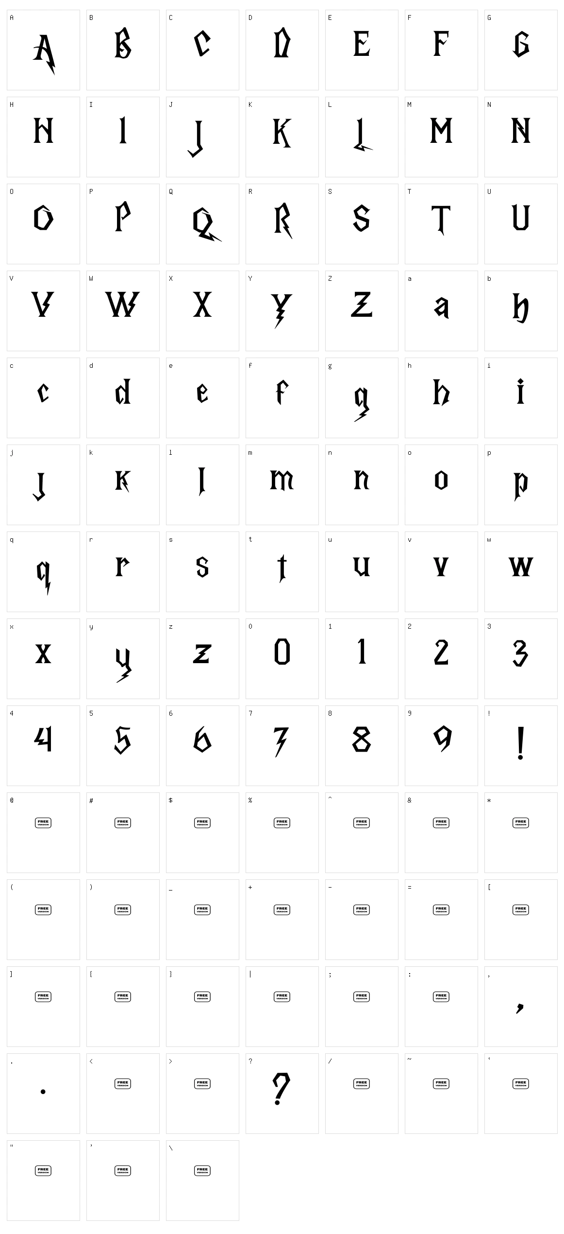Legendary Runes Character Set