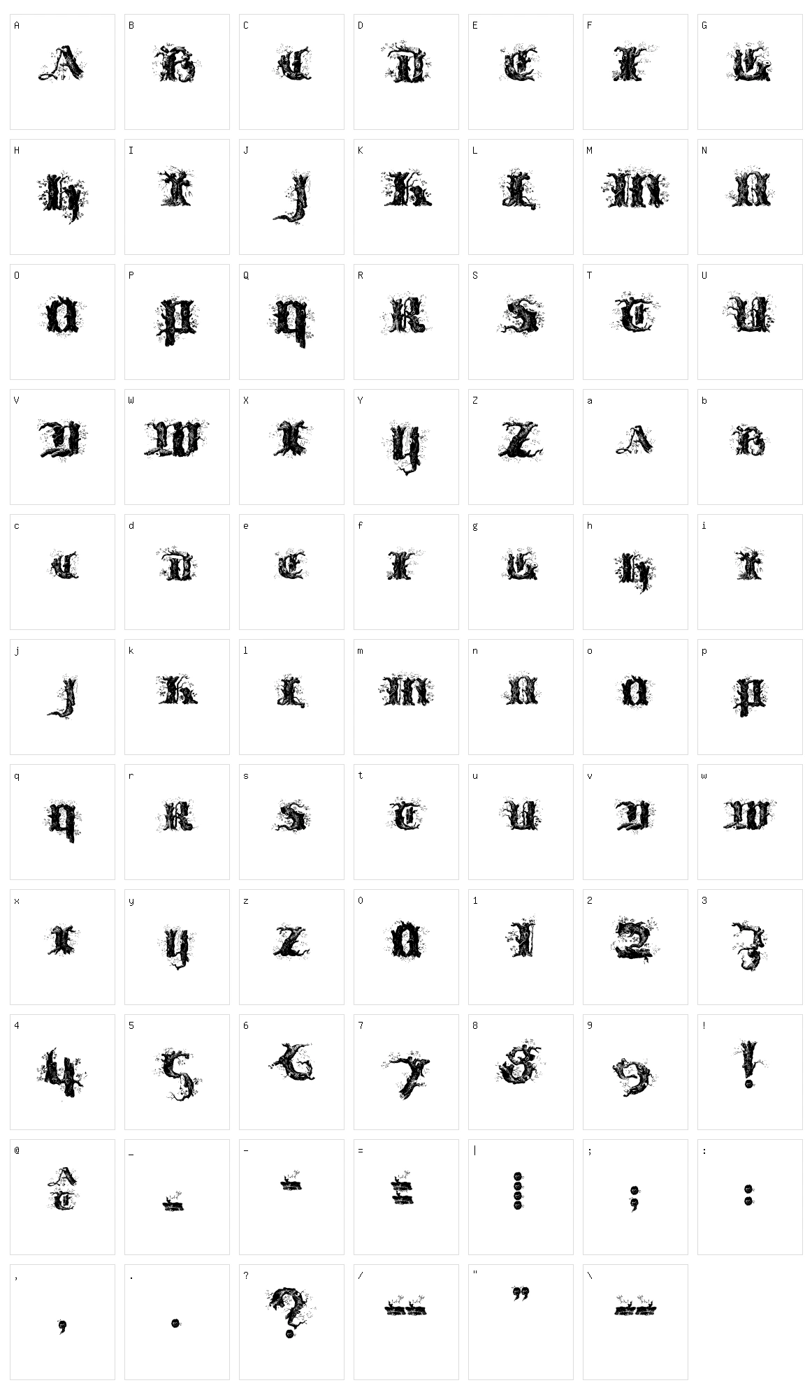 Limberjack Character Set