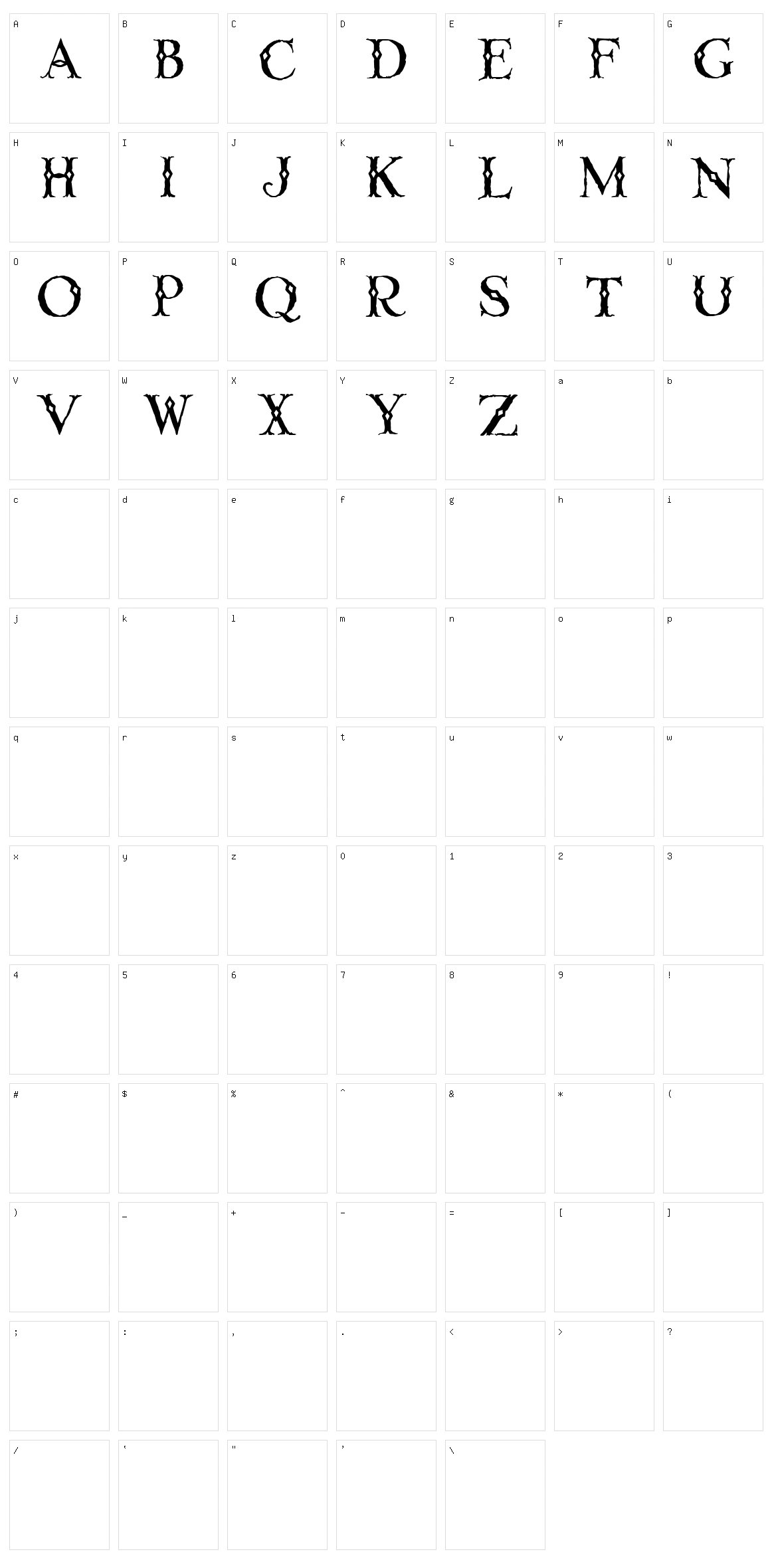 Linthicum Character Set