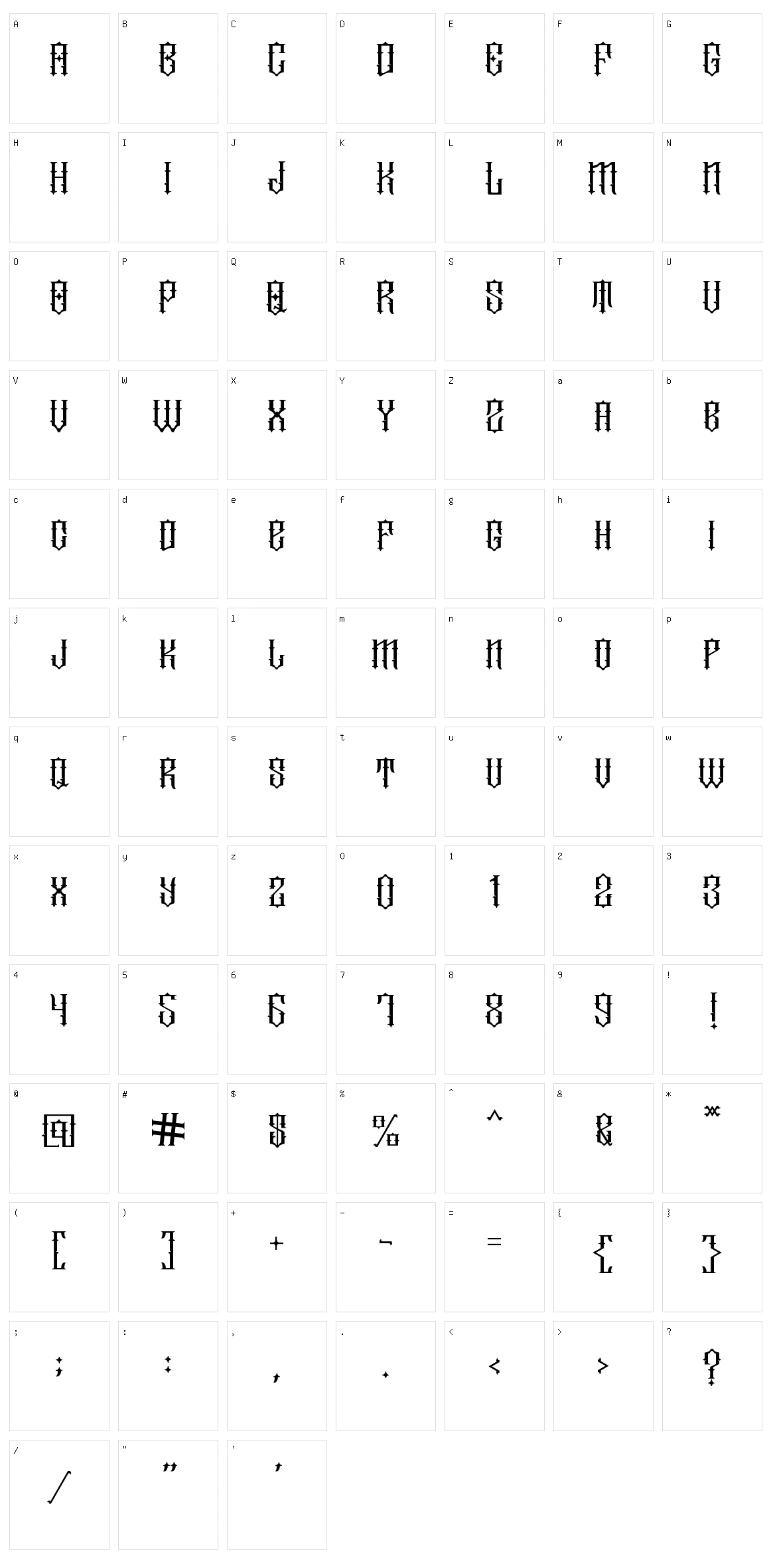 Motor Garage Character Set