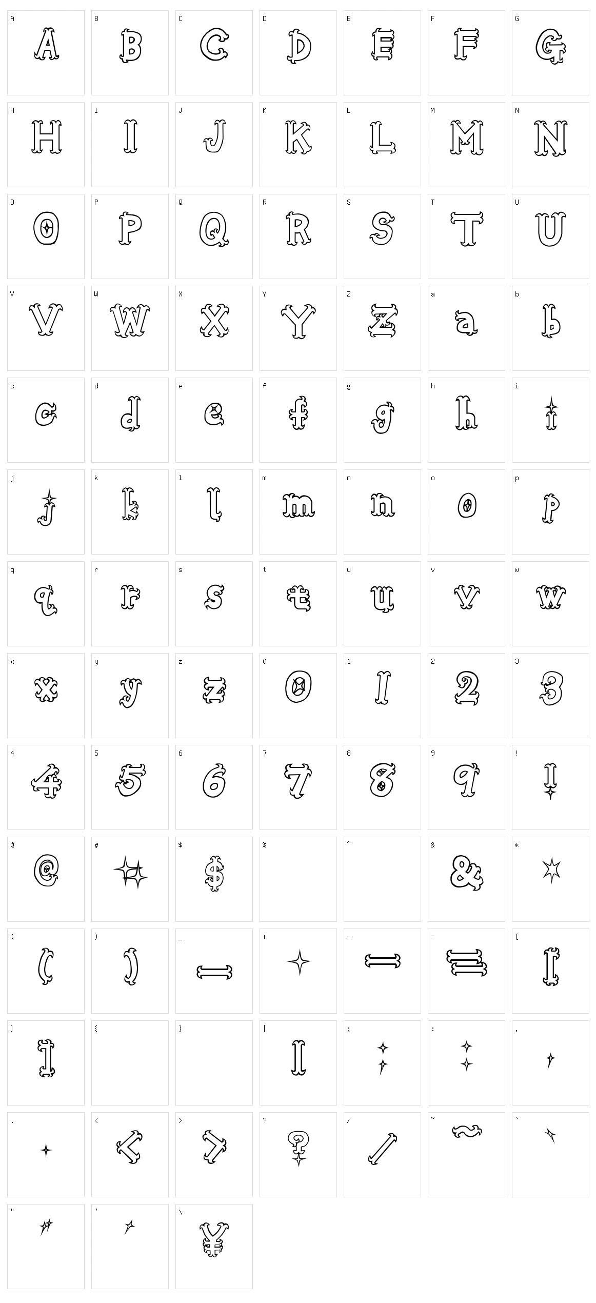 Oshare Character Set