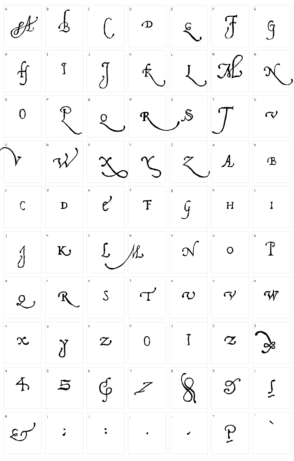Pal Antic Character Set