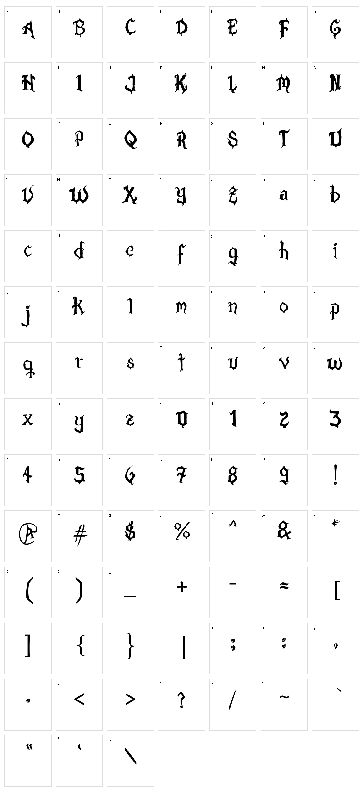Pasi?n Ac?stica Character Set