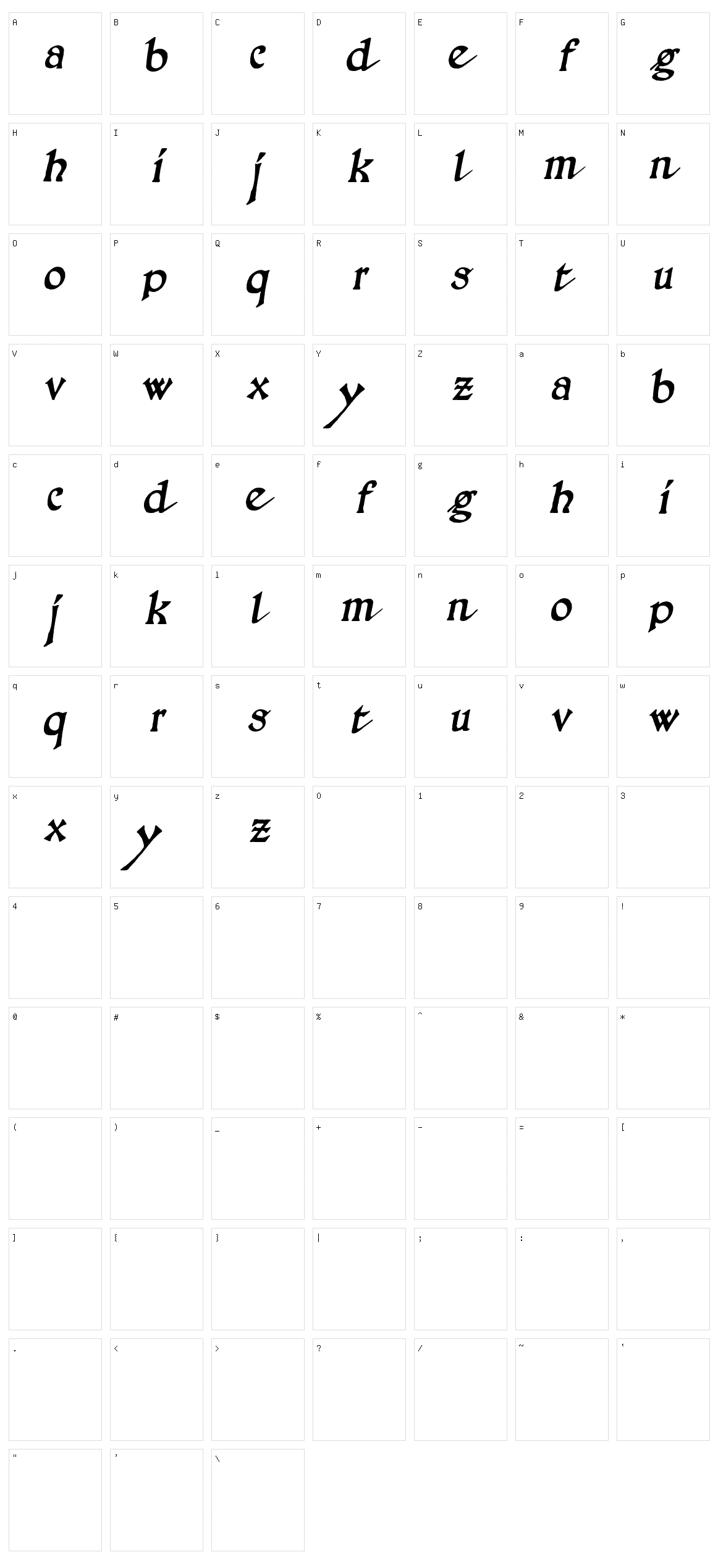 Pathway Character Set