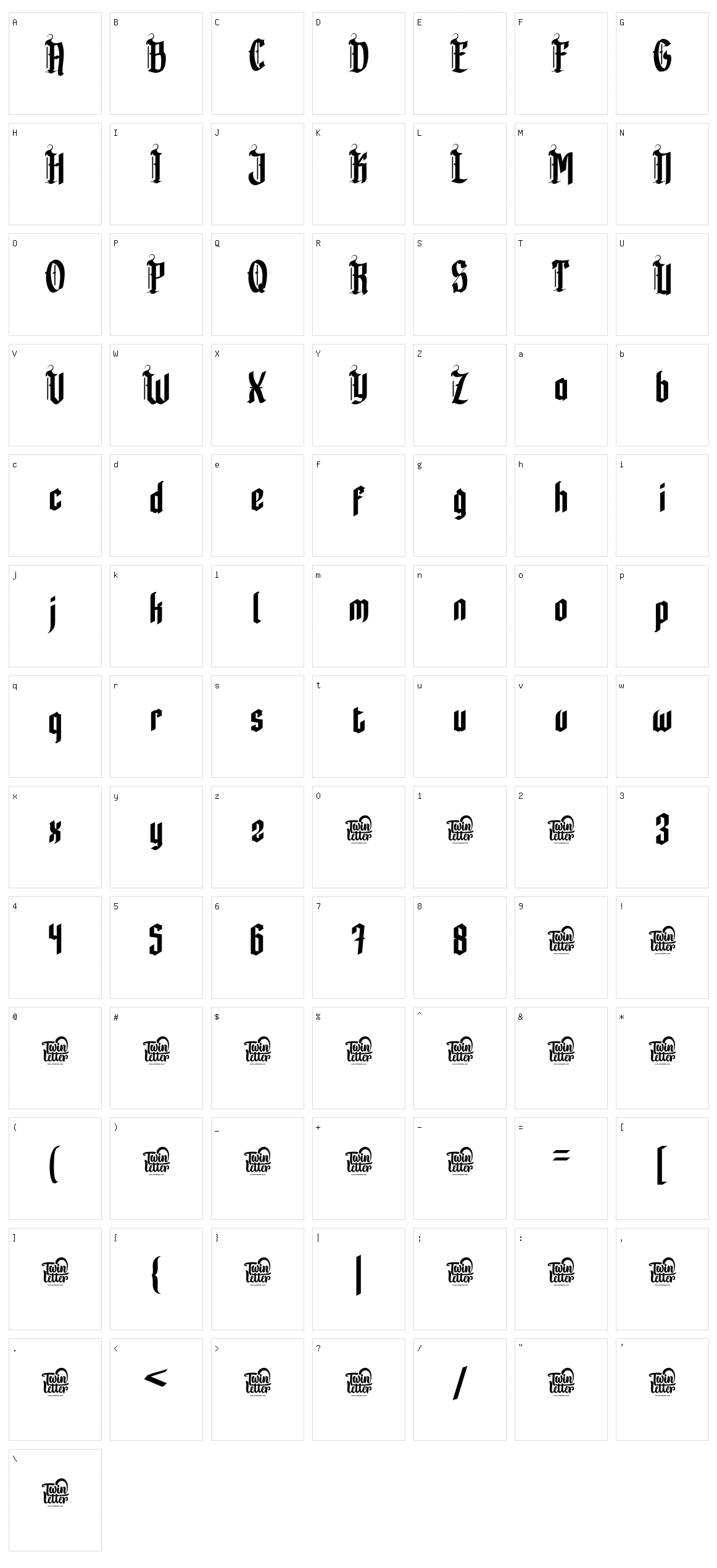 Rengkox Character Set