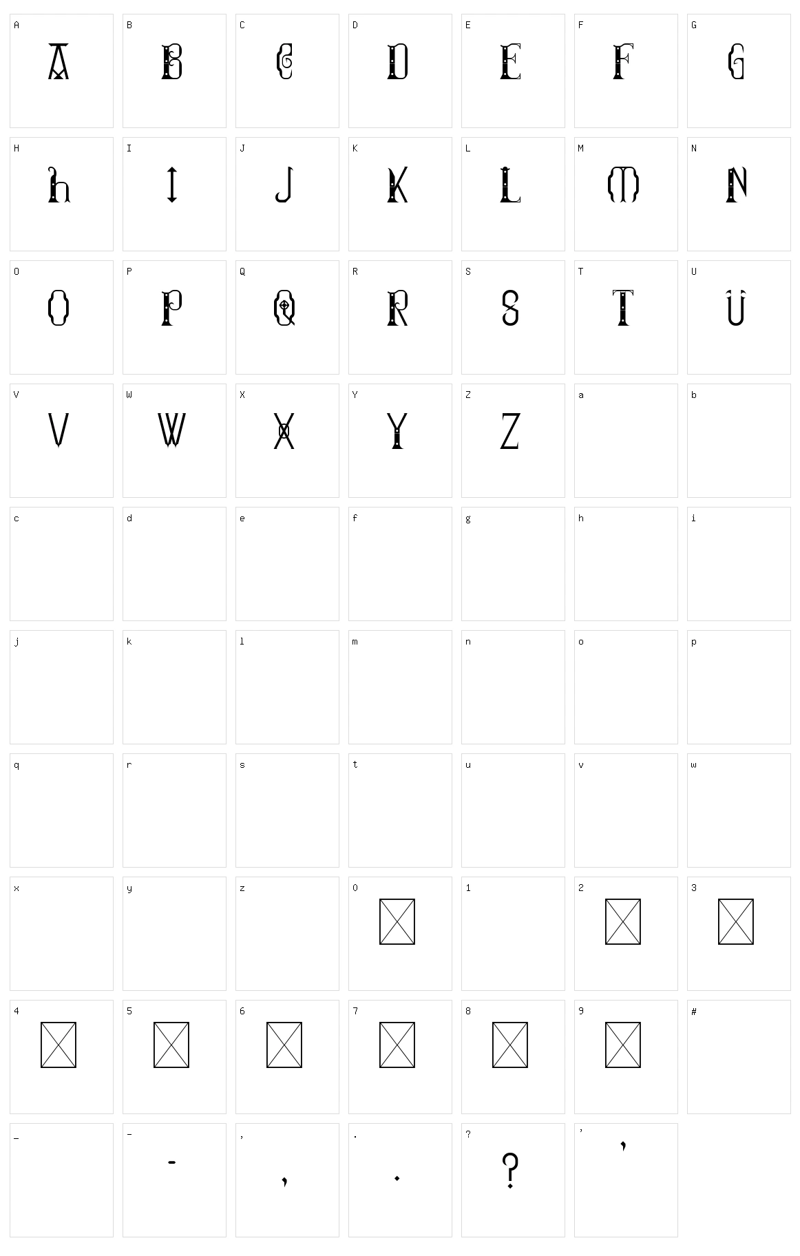 Rohan Character Set