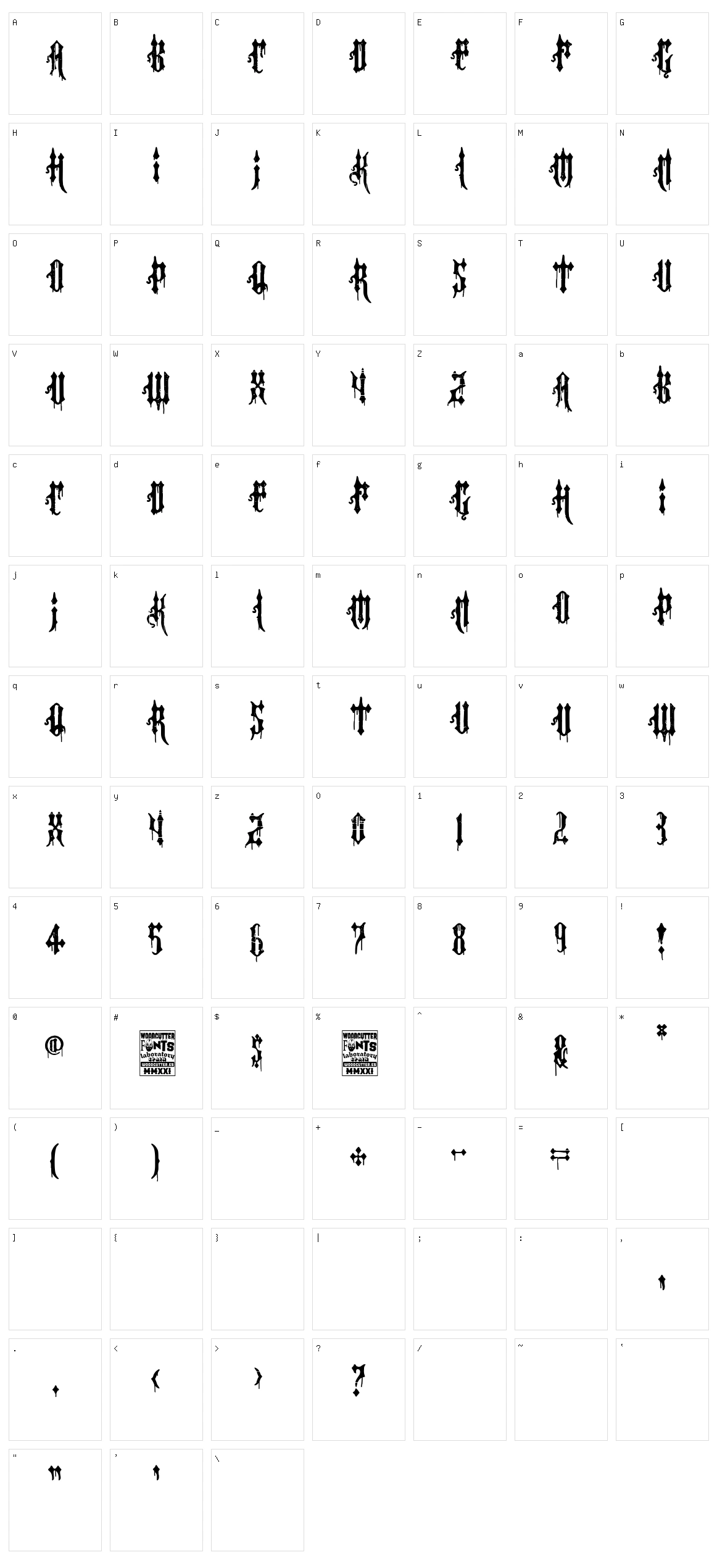 Satan Team Character Set