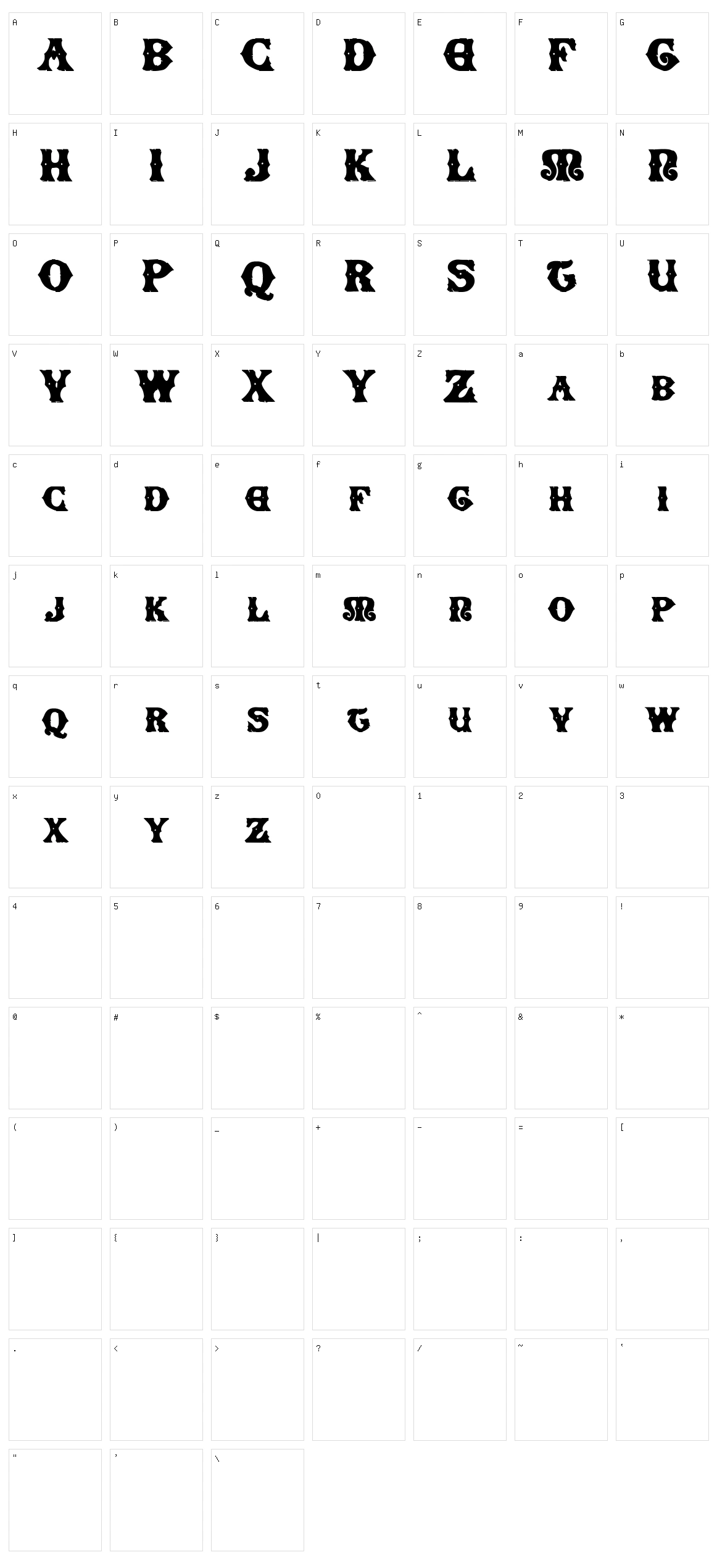 Senectus Morbus Character Set